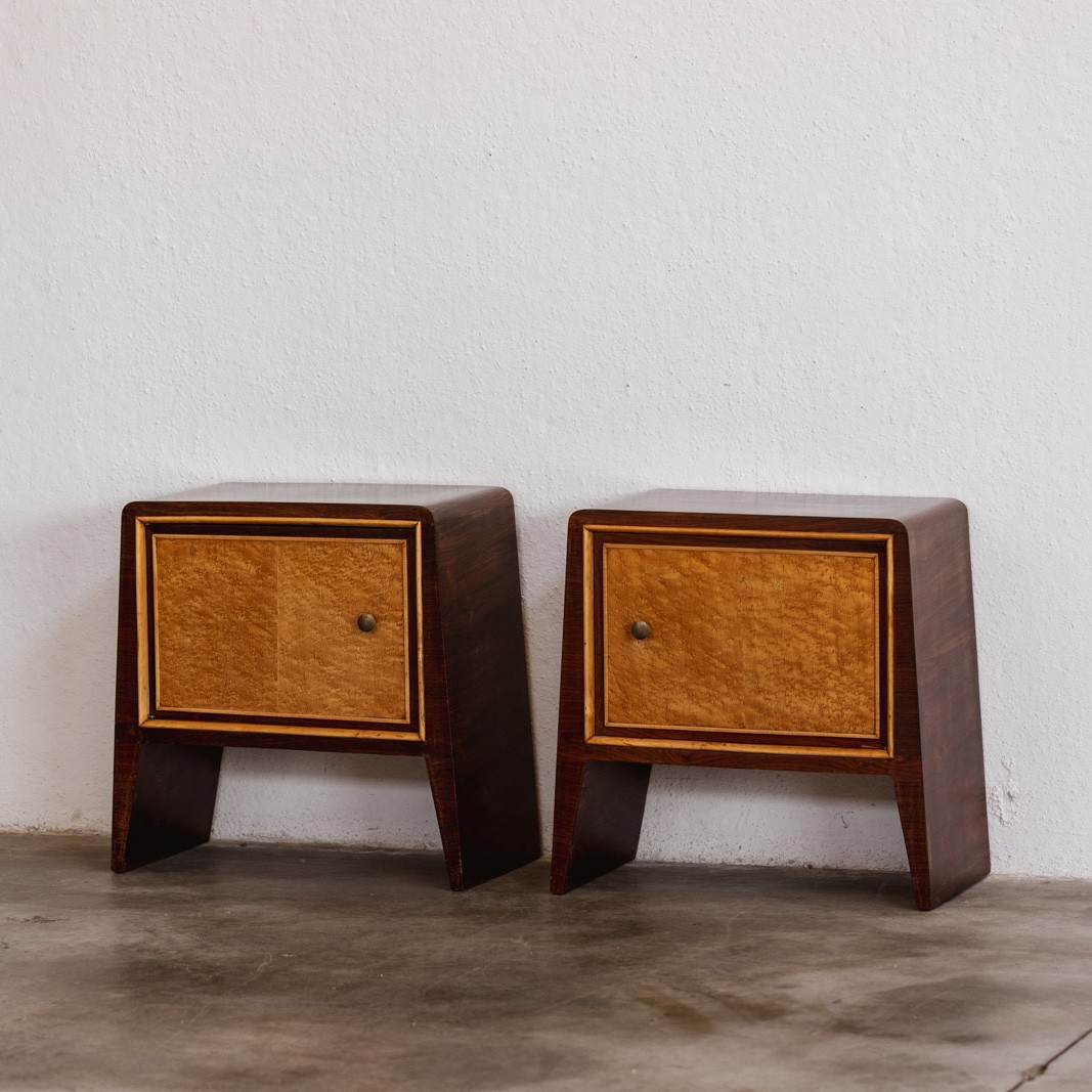 Paolo Buffa Nightstands for La Permanente Mobili Cantù, 1950s, Set of 2, 1950s