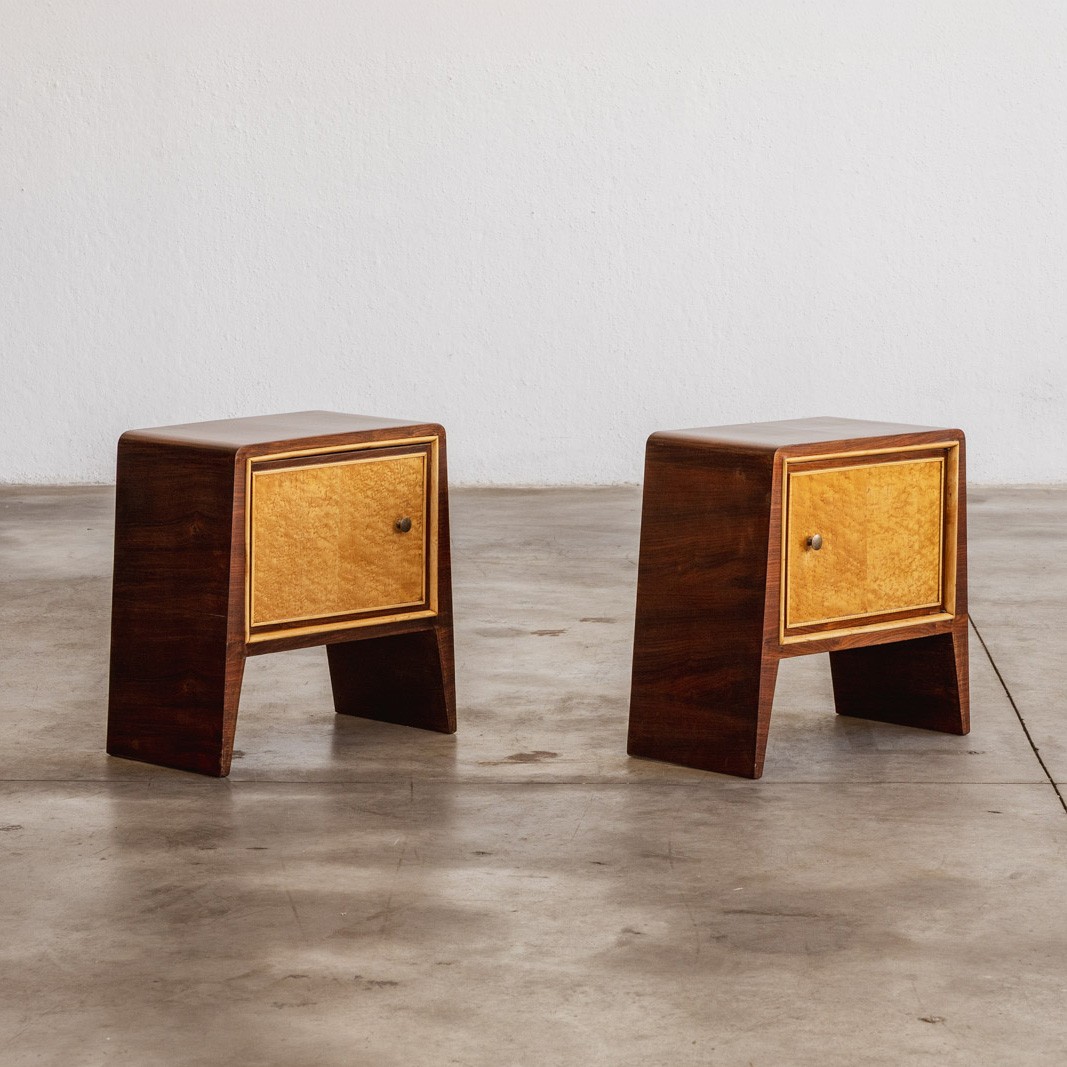 Paolo Buffa Nightstands for La Permanente Mobili Cantù, 1950s, Set of 2, 1950s
