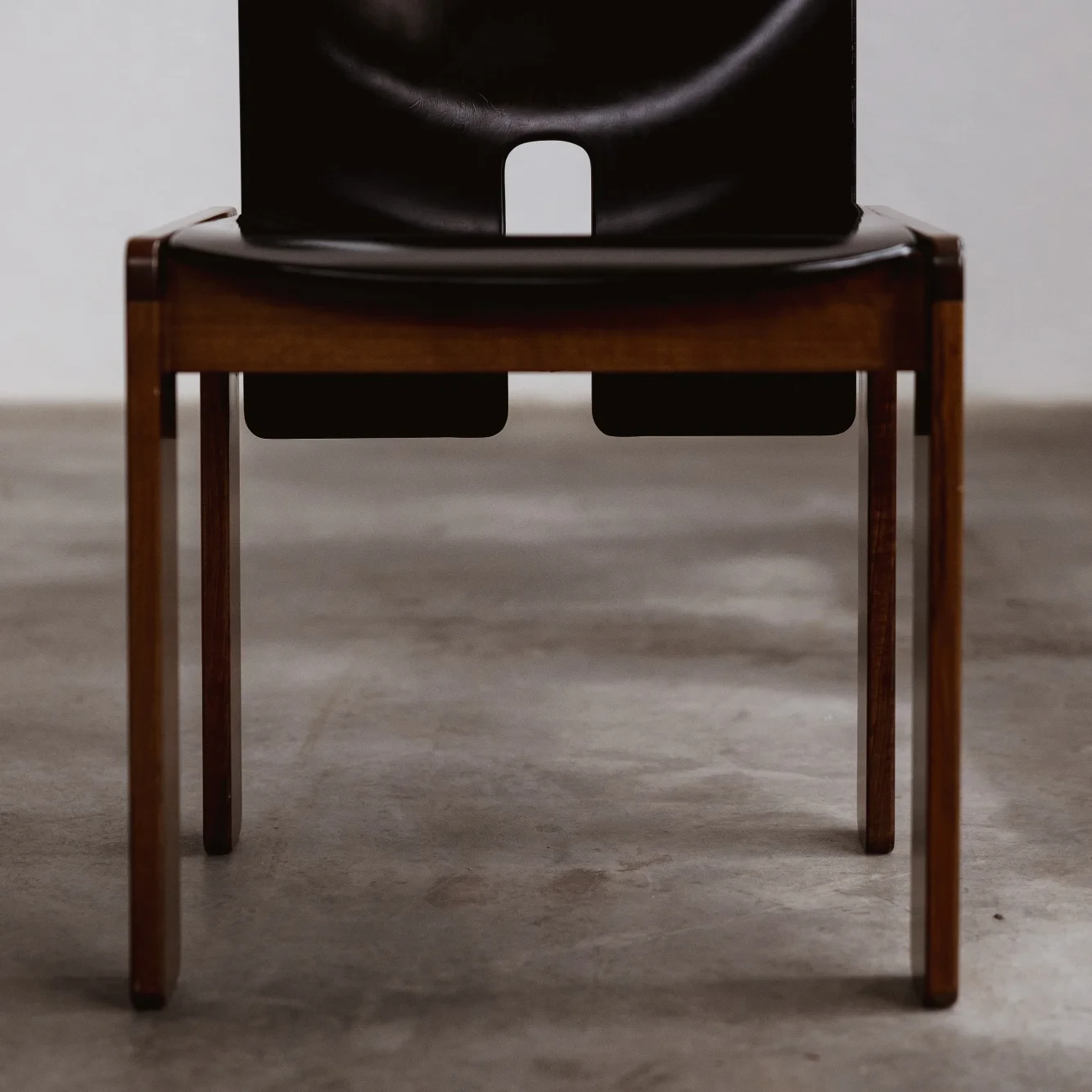 Afra & Tobia Scarpa "121" Dining Chairs for Cassina, black lacquered, 1965, Set of 8, 1965