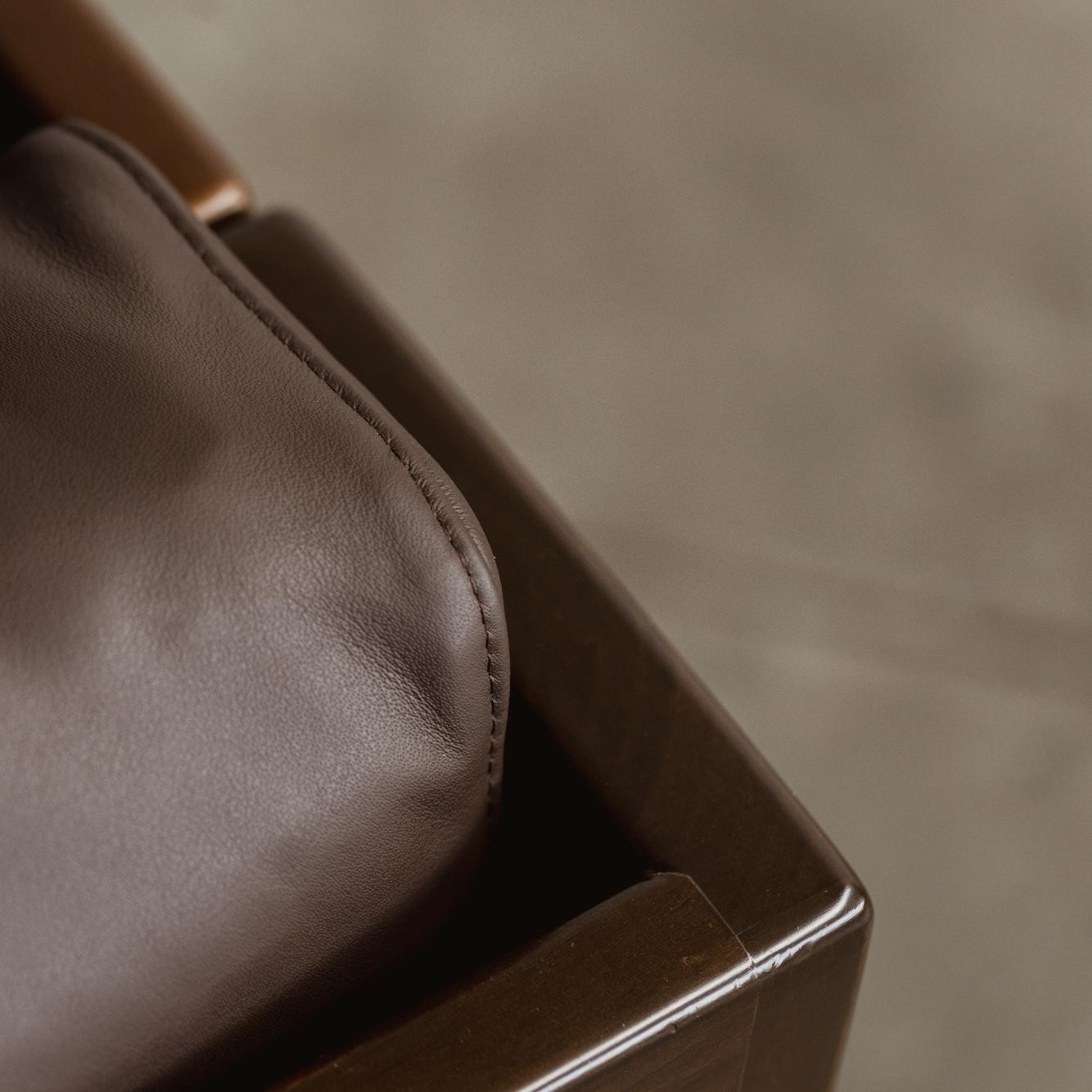 Afra & Tobia Scarpa “Bastiano” Sofa for Gavina, brown leather, 1962, 1962