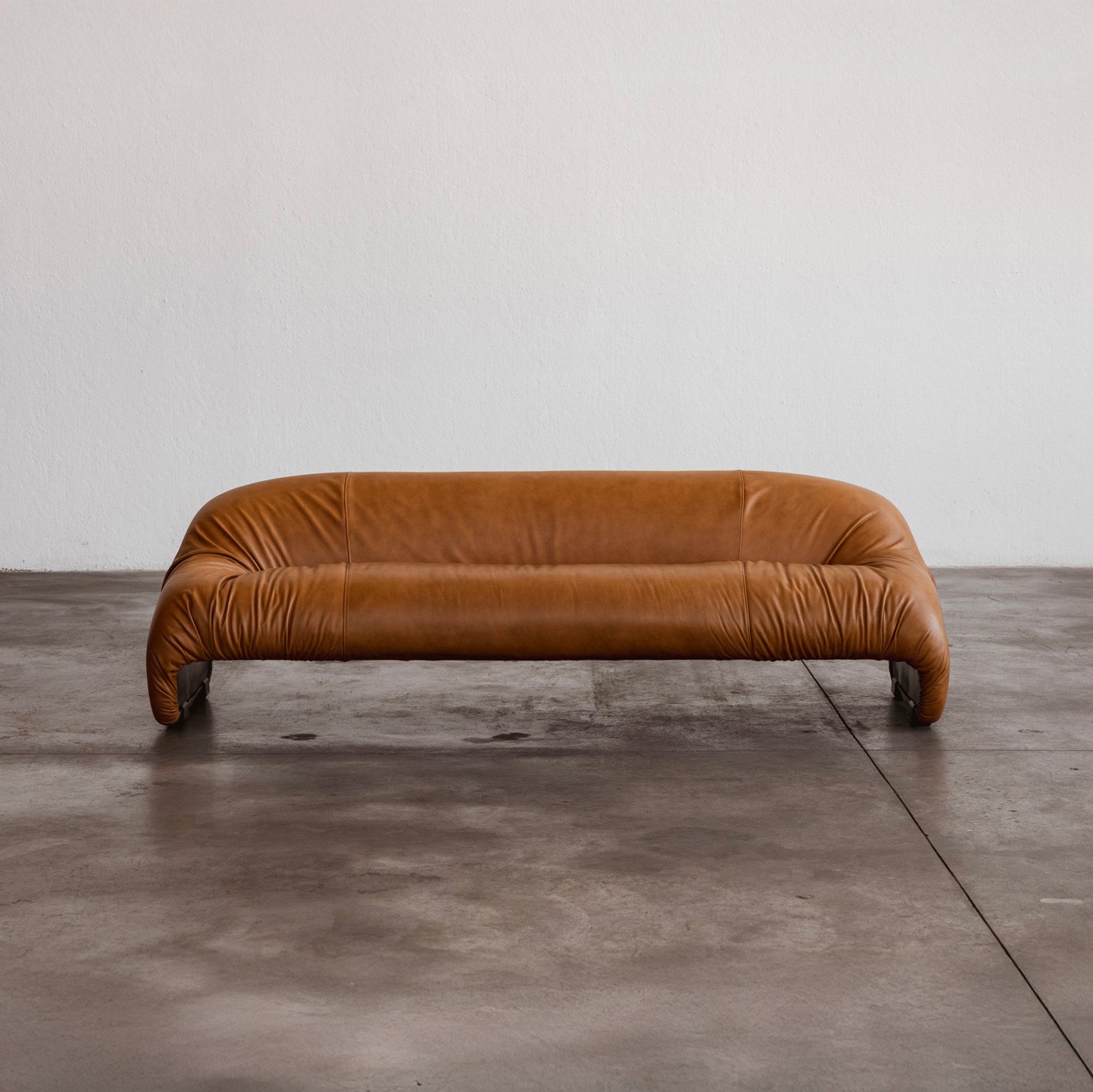 Afra & Tobia Scarpa “Bonanza” Sofa for C&B, Cognac Leather, 1969, 1969
