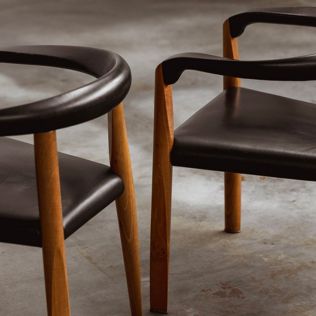 Afra & Tobia Scarpa Afra & Tobia Scarpa "Miss" Dining Chair for Molteni, 1986, Set of 8, 1980s