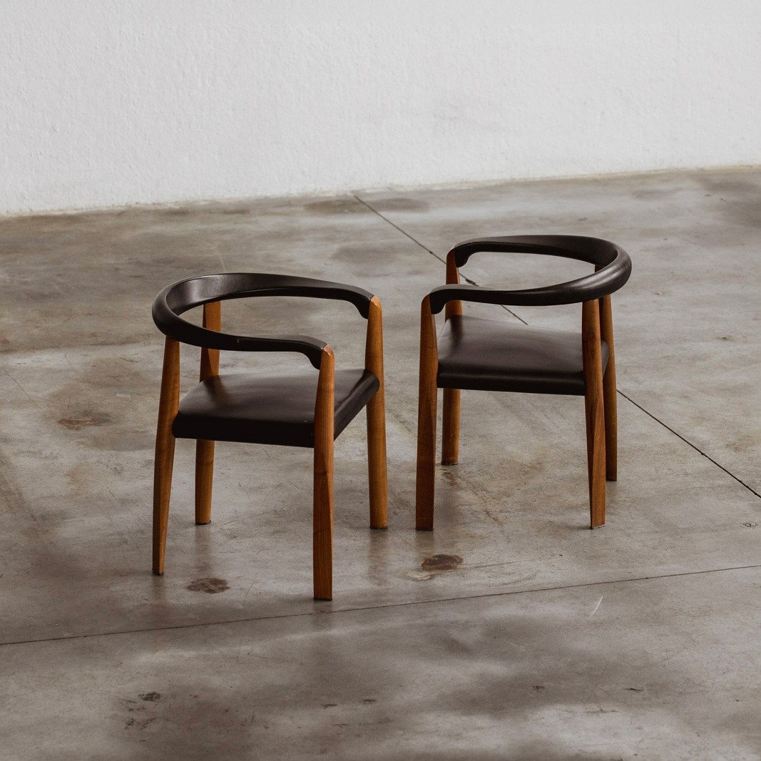 Afra & Tobia Scarpa Afra & Tobia Scarpa "Miss" Dining Chair for Molteni, 1986, Set of 8, 1980s