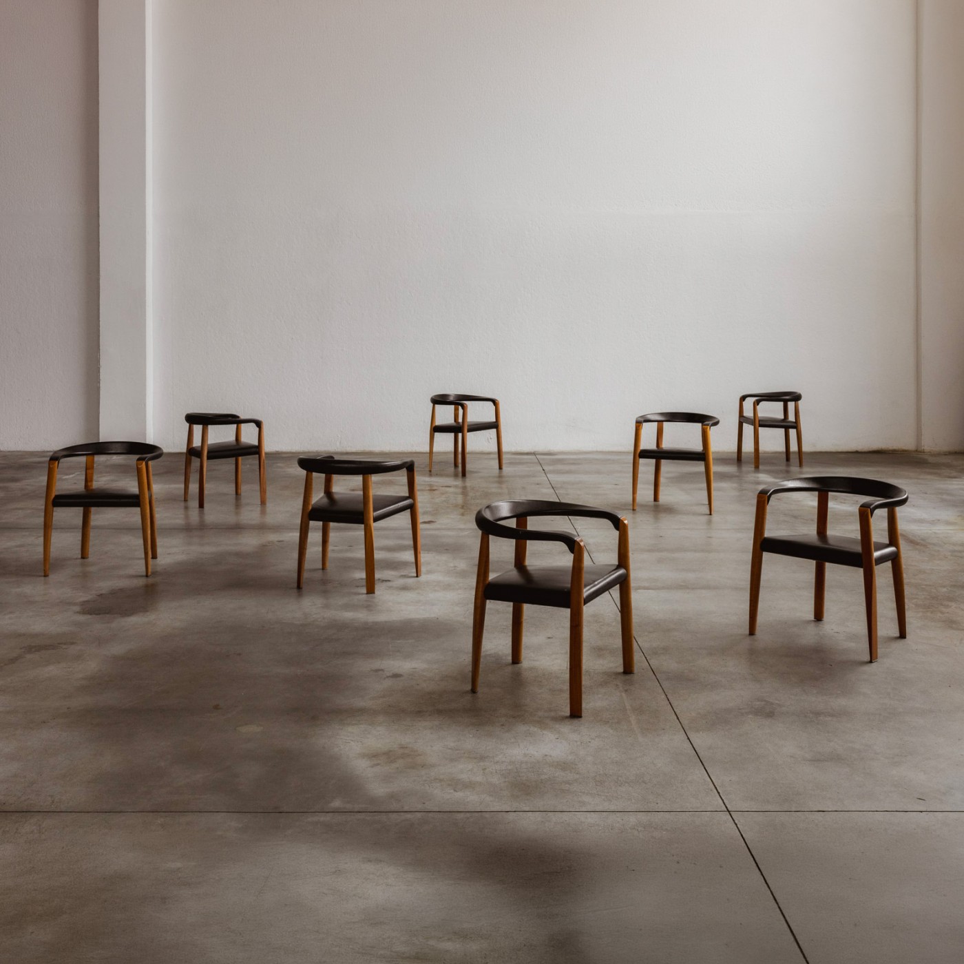 Afra & Tobia Scarpa Afra & Tobia Scarpa "Miss" Dining Chair for Molteni, 1986, Set of 8, 1980s