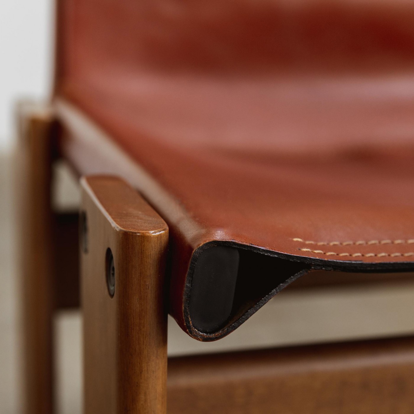 Afra & Tobia Scarpa "Monk" Dining Chairs for Molteni, Red Leather, 1974, Set of 12, 1970s