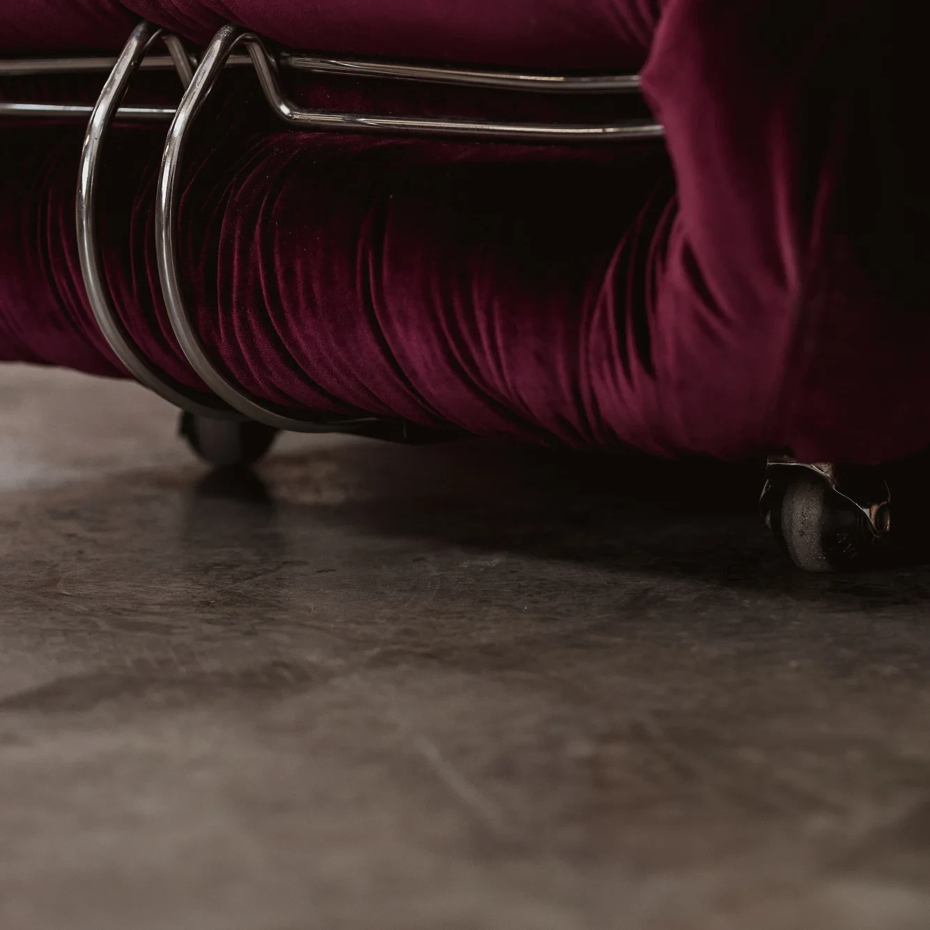 Afra & Tobia Scarpa “Soriana” Easy Chairs for Cassina, Burgundy Velvet, 1969, Set of 2, 1960s