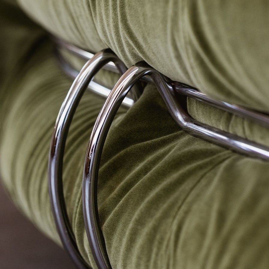 Afra & Tobia Scarpa “Soriana” Sofa for Cassina, Green Velvet, 1969, 1969