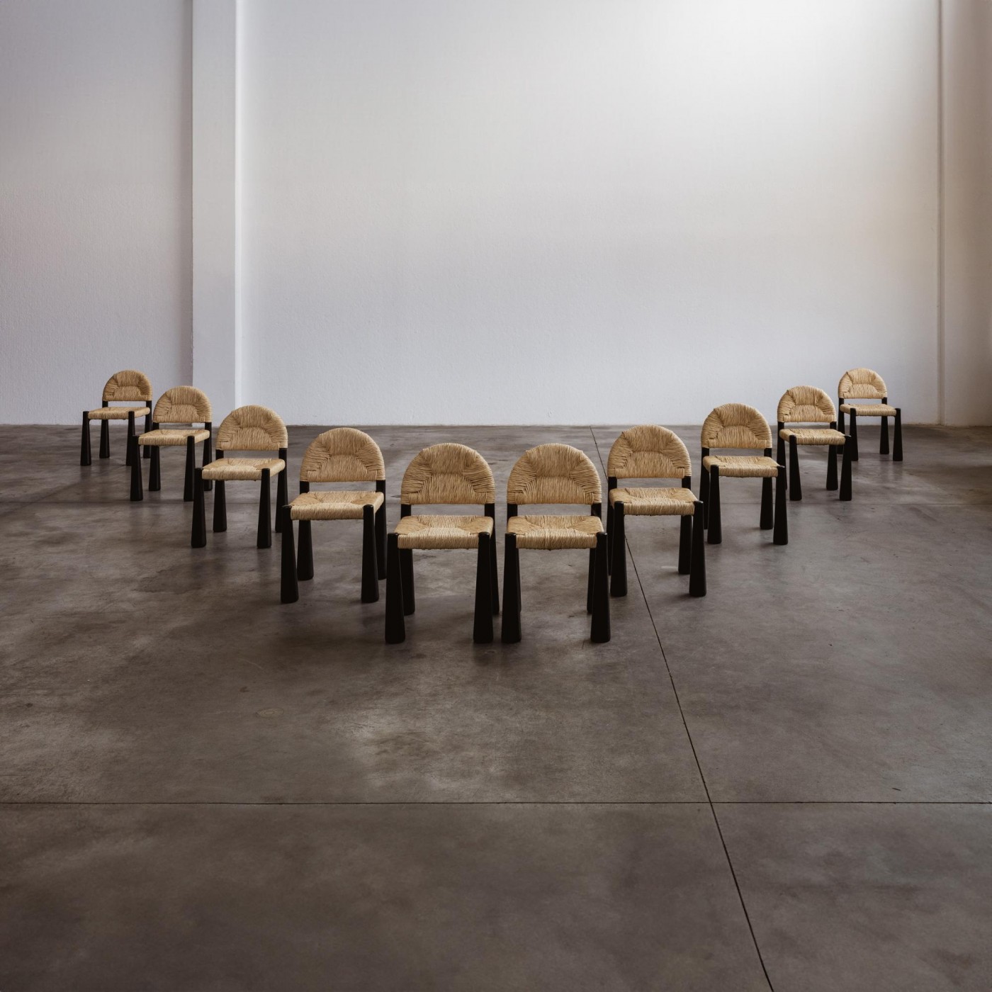 Alessandro Becchi “Toscanolla” Dining Chairs for Giovannetti, 1970, Set of 10, 1970