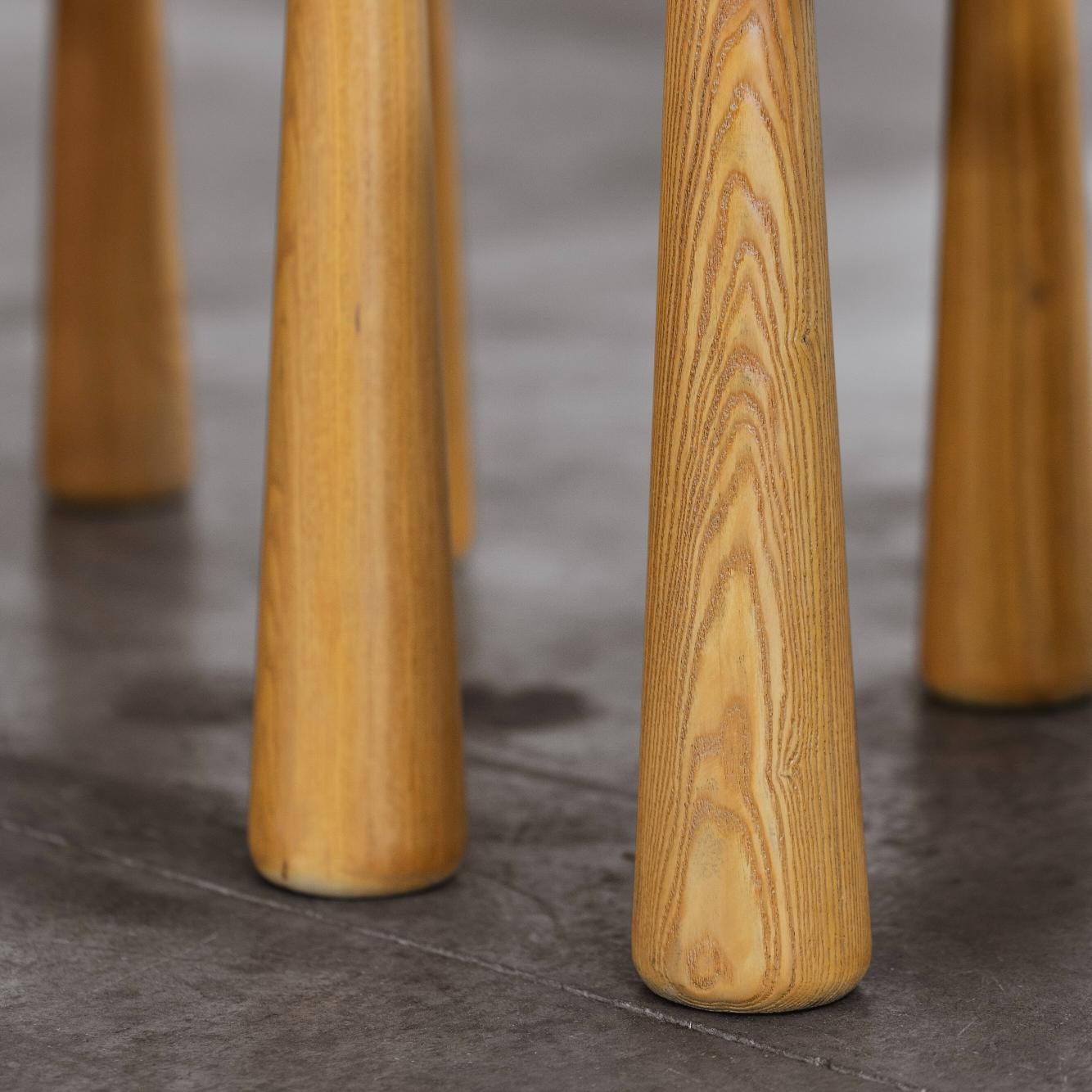 Alessandro Becchi “Toscanolla” Dining Chairs for Giovannetti, Light Brown Ashwood 1970, Set of 12, 1970