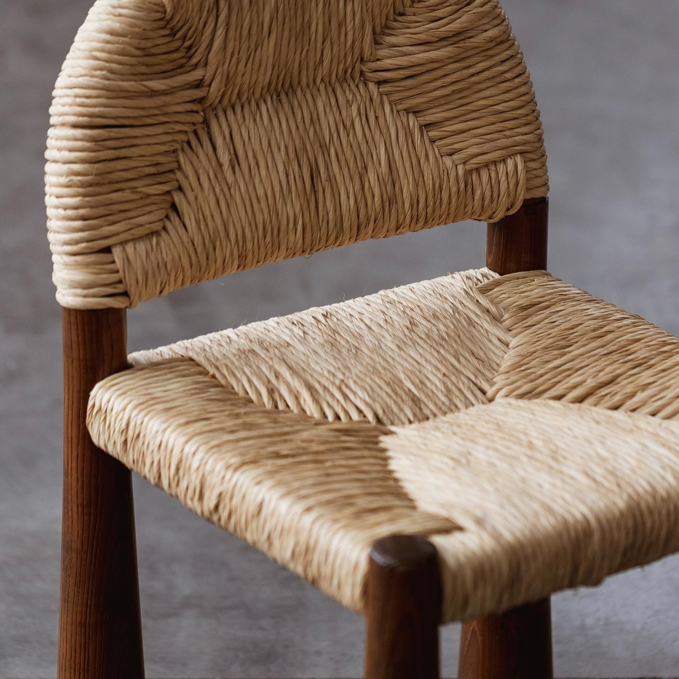 Alessandro Becchi “Toscanolla” Dining Chairs for Giovannetti, Brown Ashwood, 1970, Set of 6, 1970