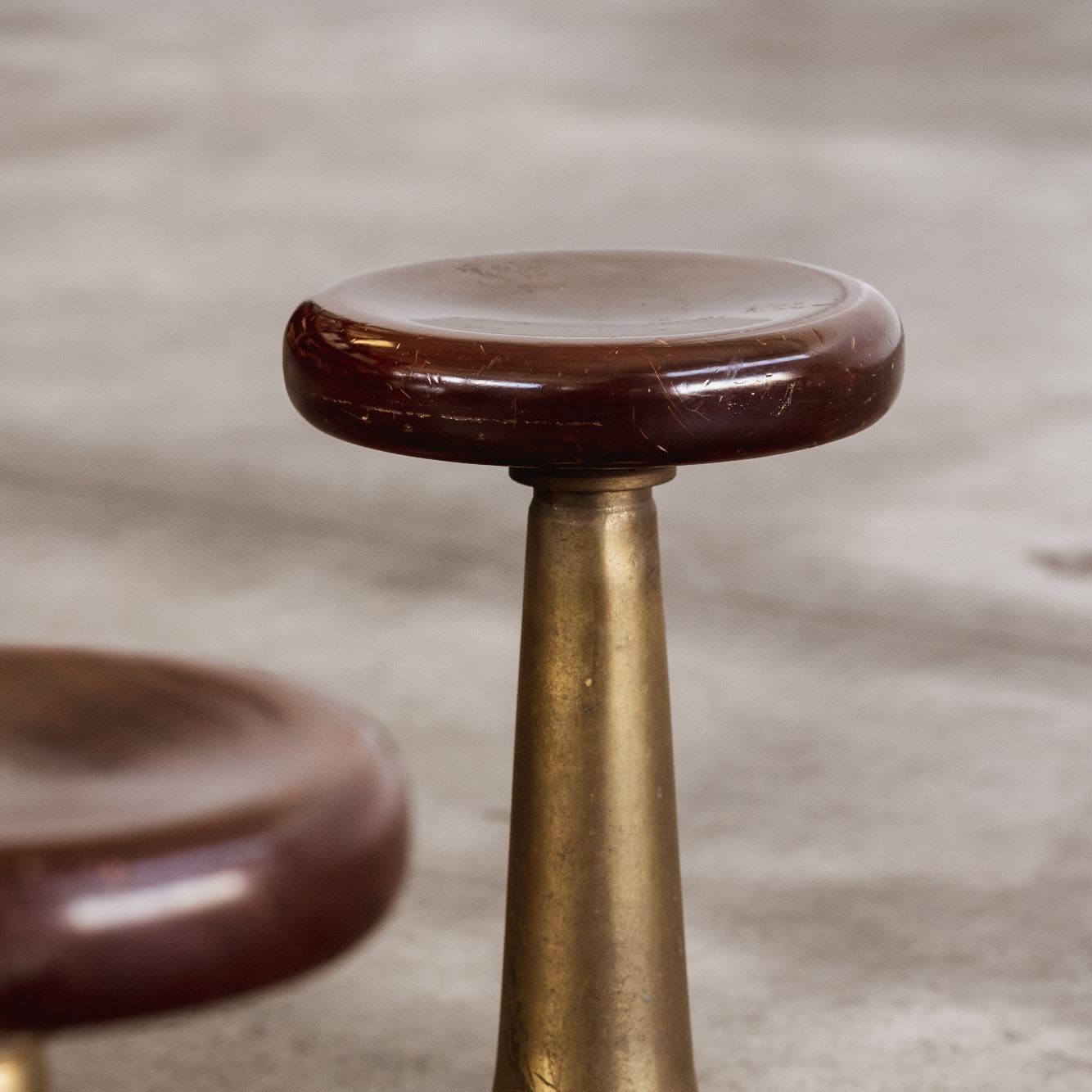 Art Deco Boat Stools, 1930s, Set of 3, 1930s