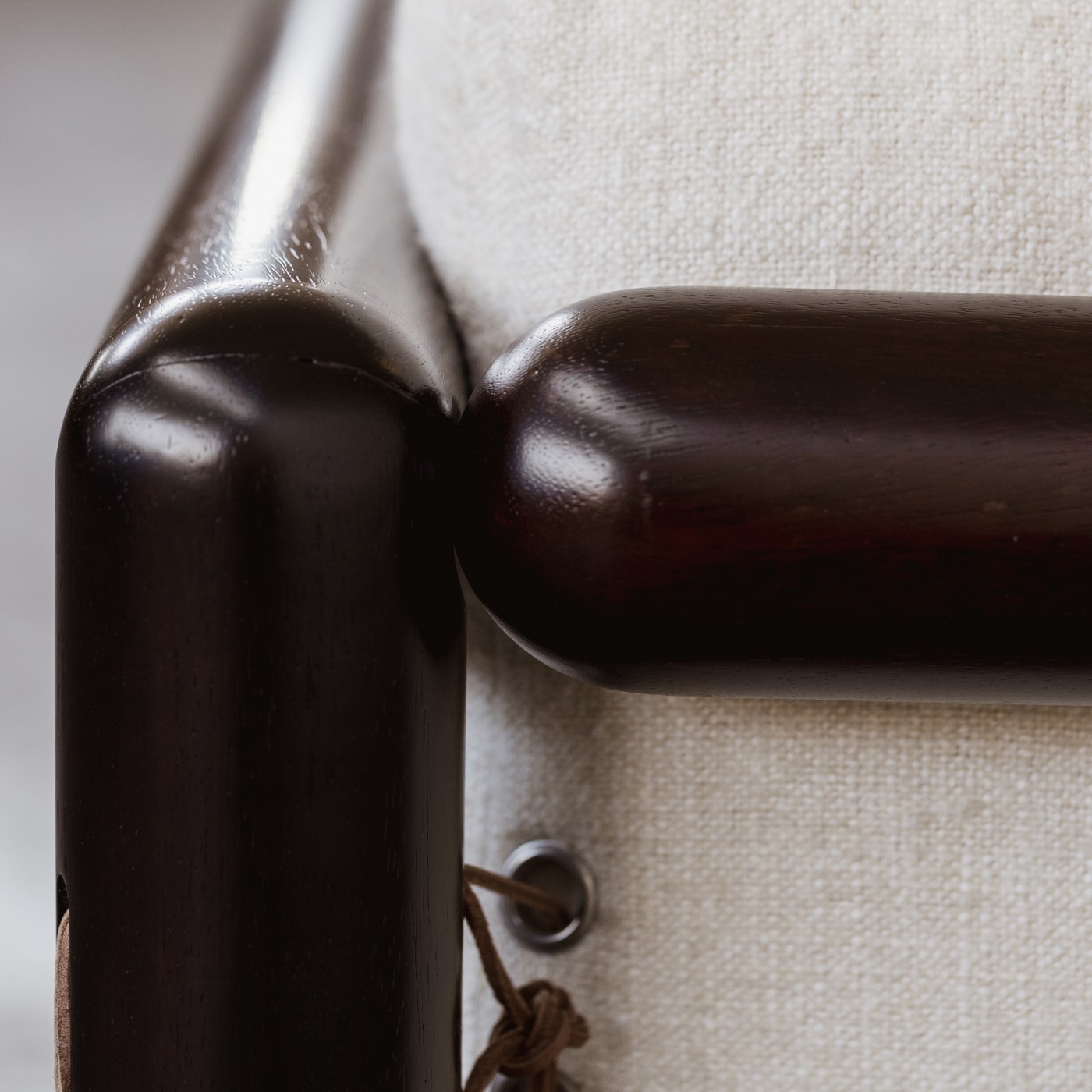 Carlo Scarpa “Cornaro” Sofa for Gavina, Ivory Linen, 1973, 1970s