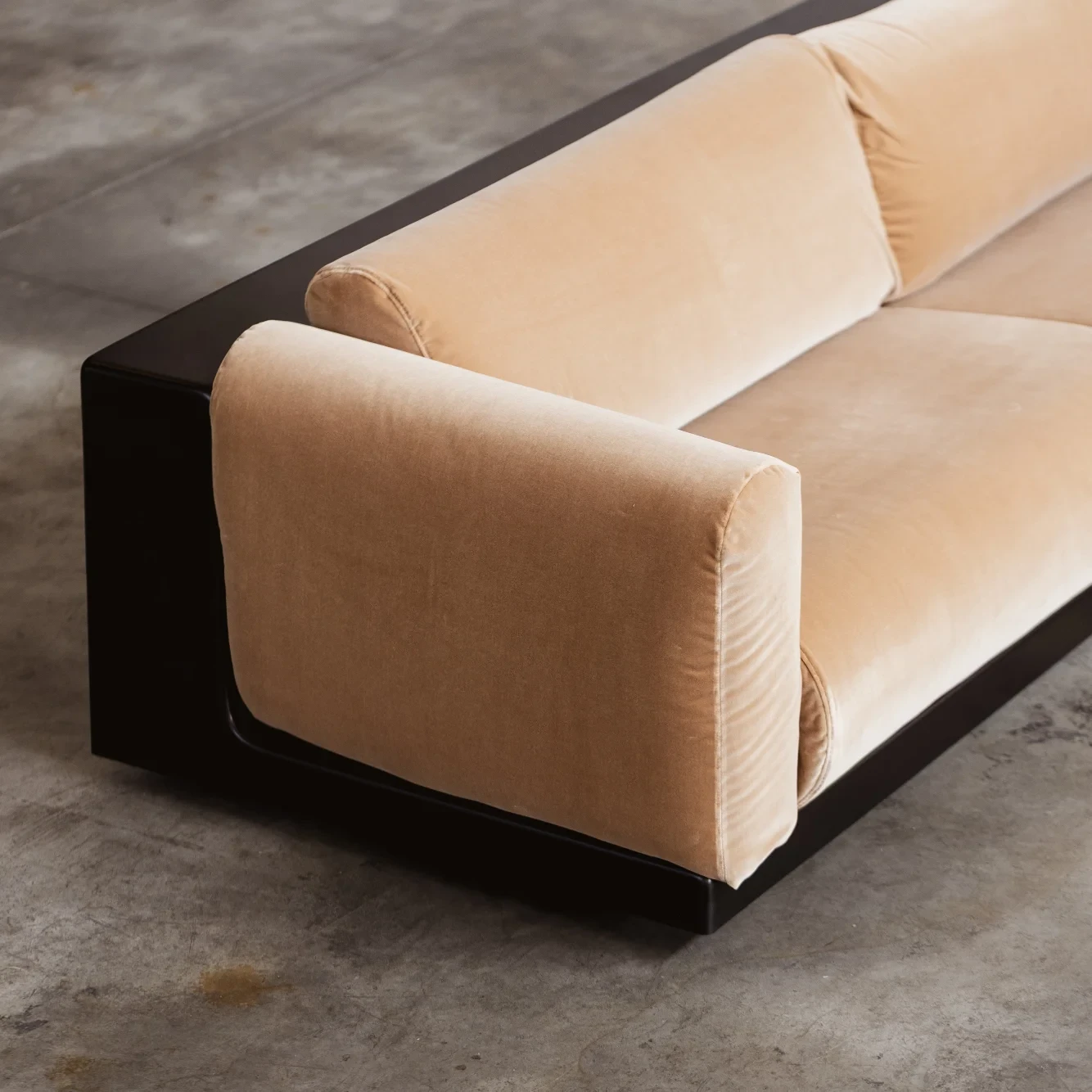 Cini Boeri "Gradual System" Sofa for Gavina, Camel Velvet, 1970, 1970