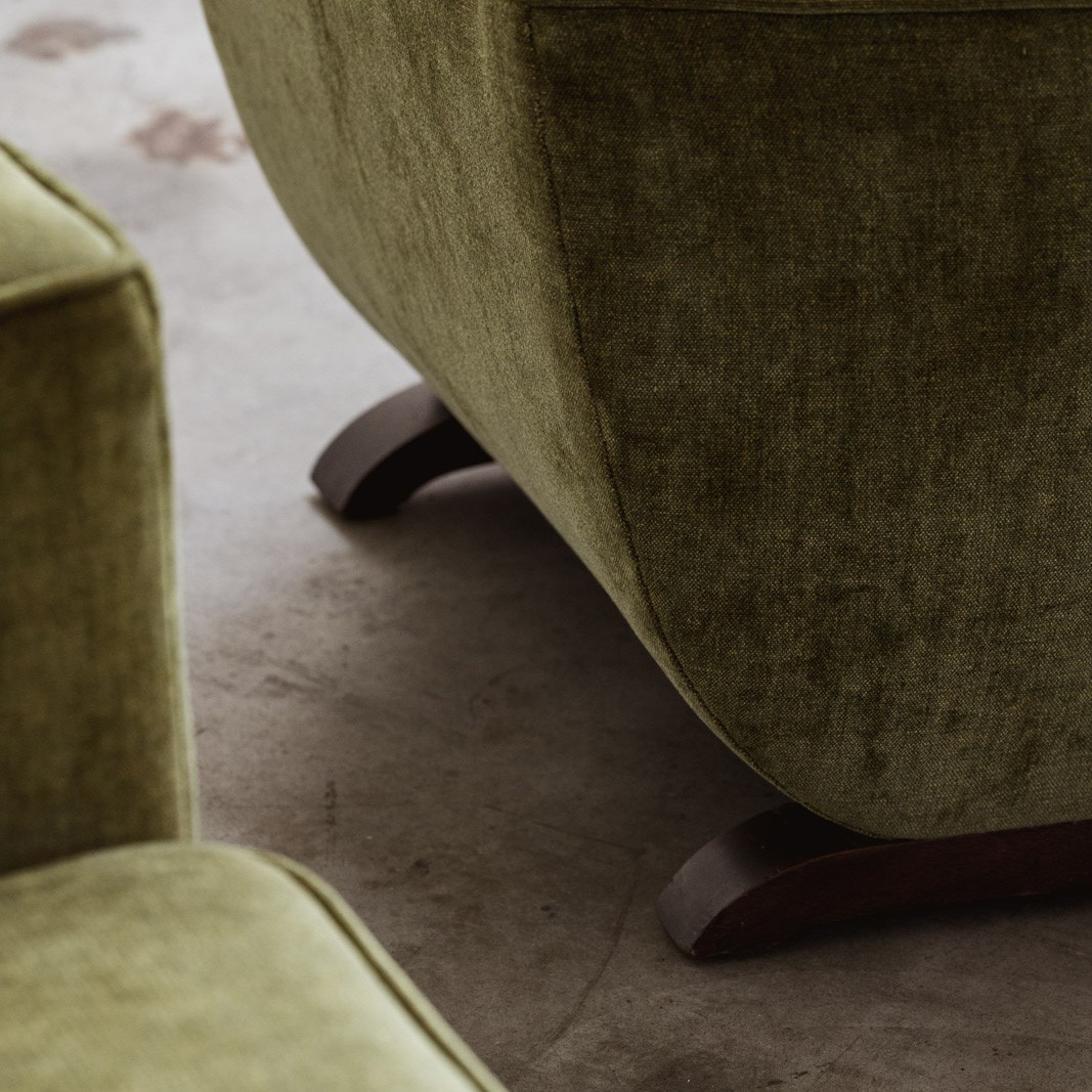 Club Armchairs in the Style of André Sornay, France, 1940s, Set of 2, 1940s