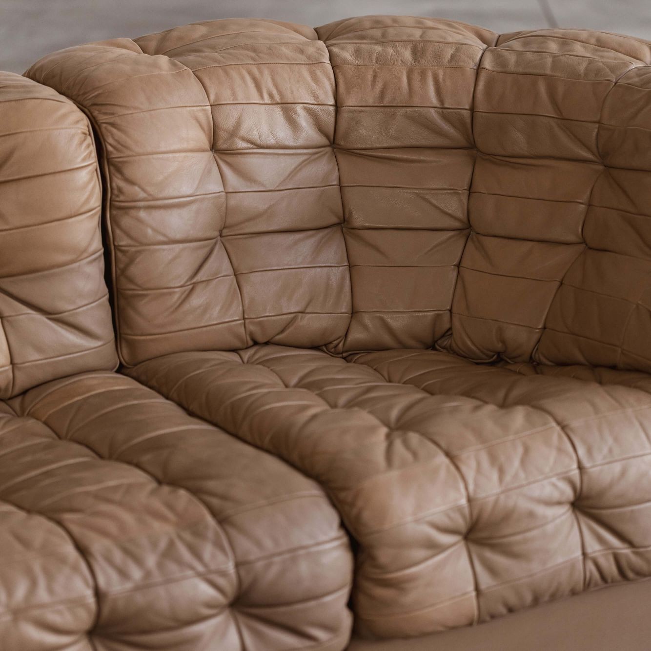 De Sede "DS-11" Modular Sofa, Natural Leather, 1970, Set of 6, 1970