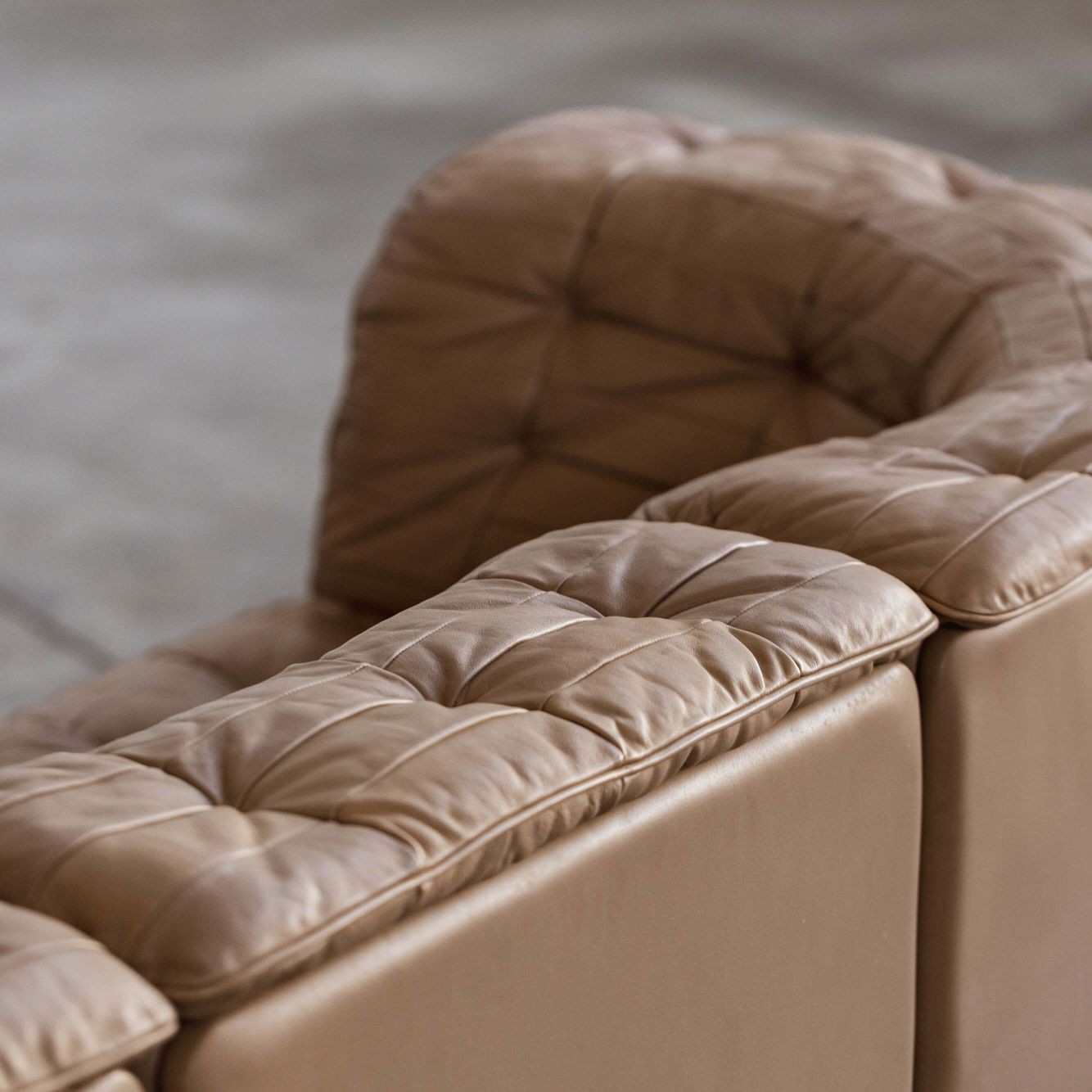 De Sede "DS-11" Modular Sofa, Natural Leather, 1970, Set of 6, 1970