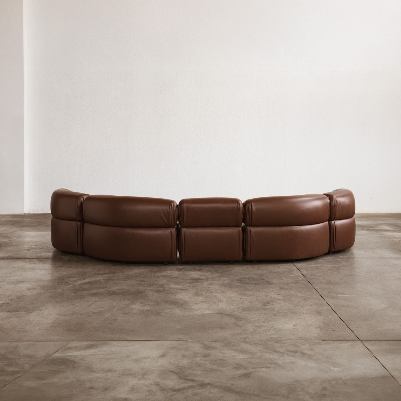 De Sede “DS-28 Cosmos” Modular Sofa for De Sede, Brown Leather, Switzerland, 1970, 1970