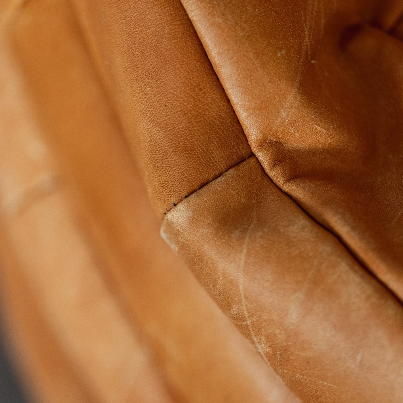 De Sede Patchwork Beanbag, Patinated Cognac Leather, 1970, 1970