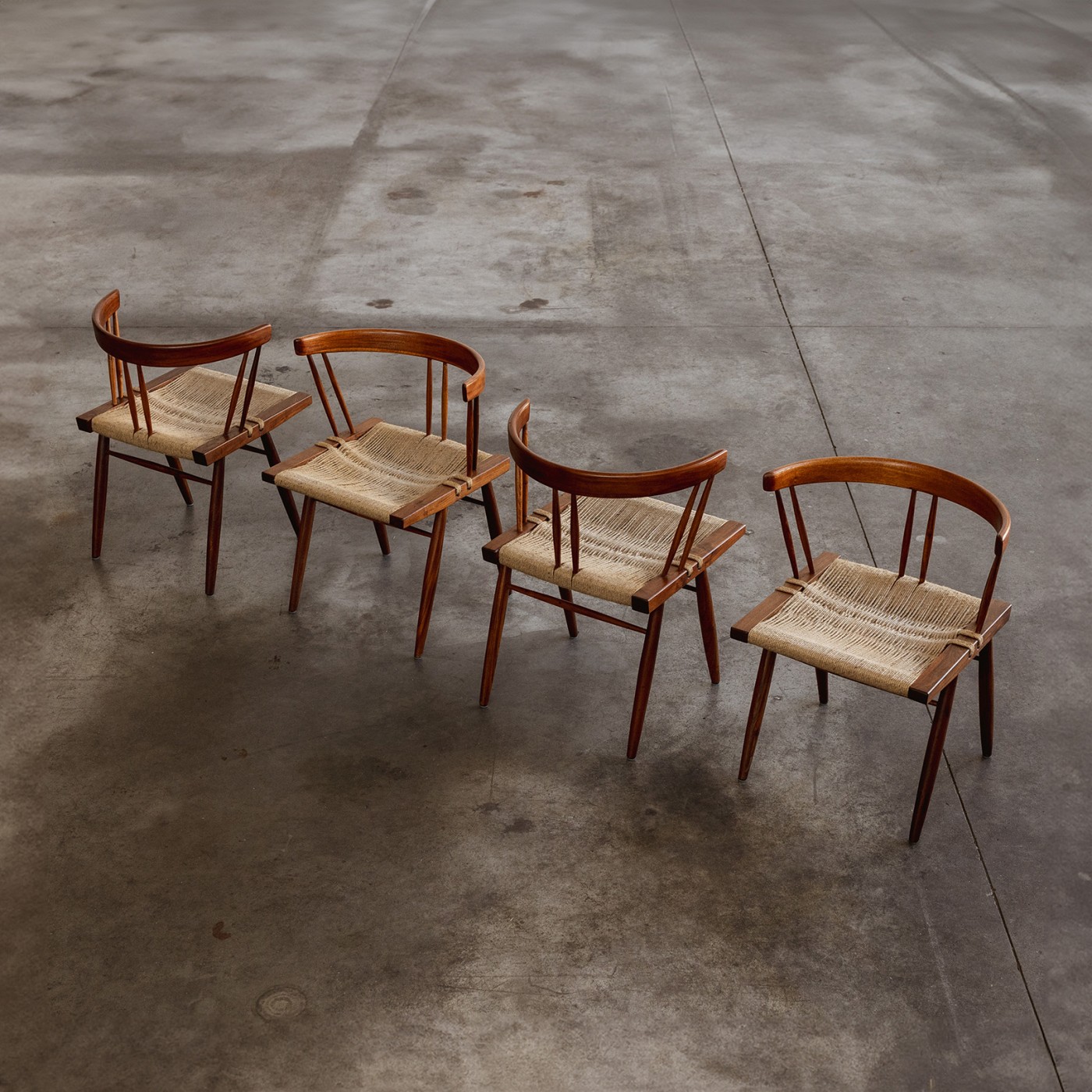 Dining Chairs in the style of George Nakashima, USA, 1947, Set of 4, 1947