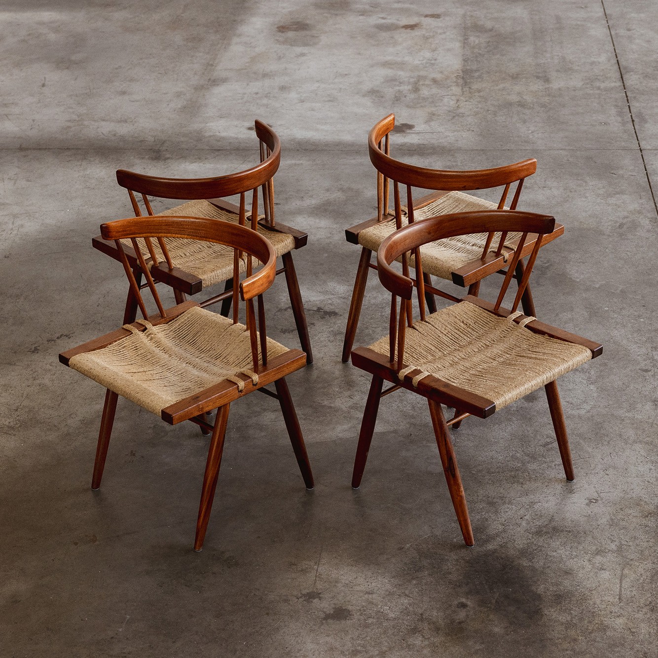 Dining Chairs in the style of George Nakashima, USA, 1947, Set of 4, 1947