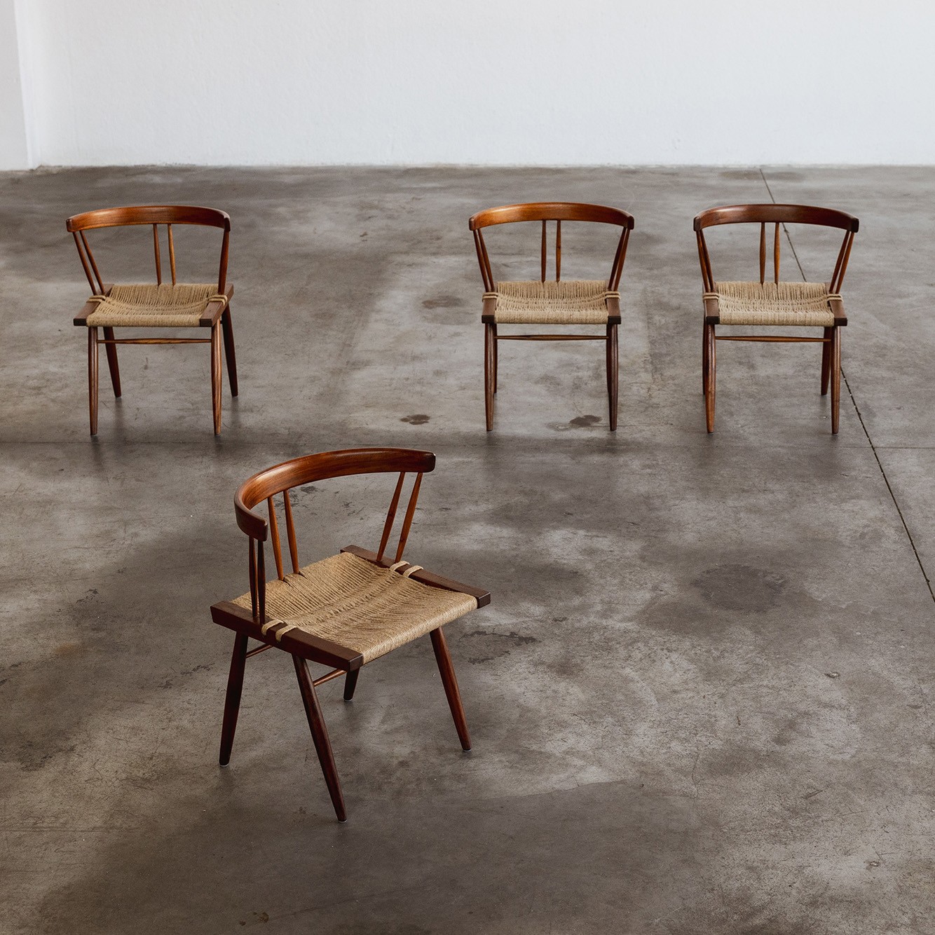 Dining Chairs in the style of George Nakashima, USA, 1947, Set of 4, 1947