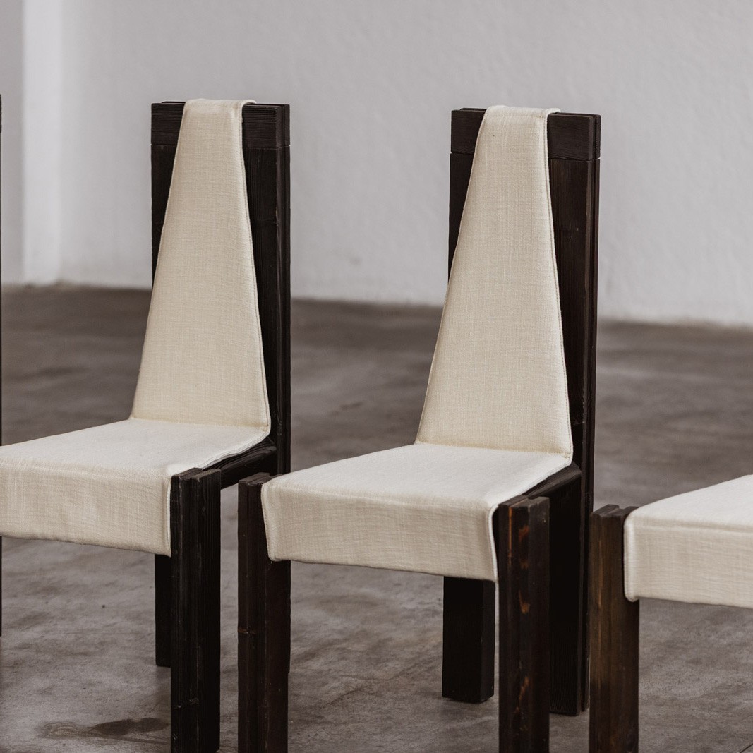 Edoardo Landi "540" Dining Chairs for Nikol International, 1973, Set of 6, 1973