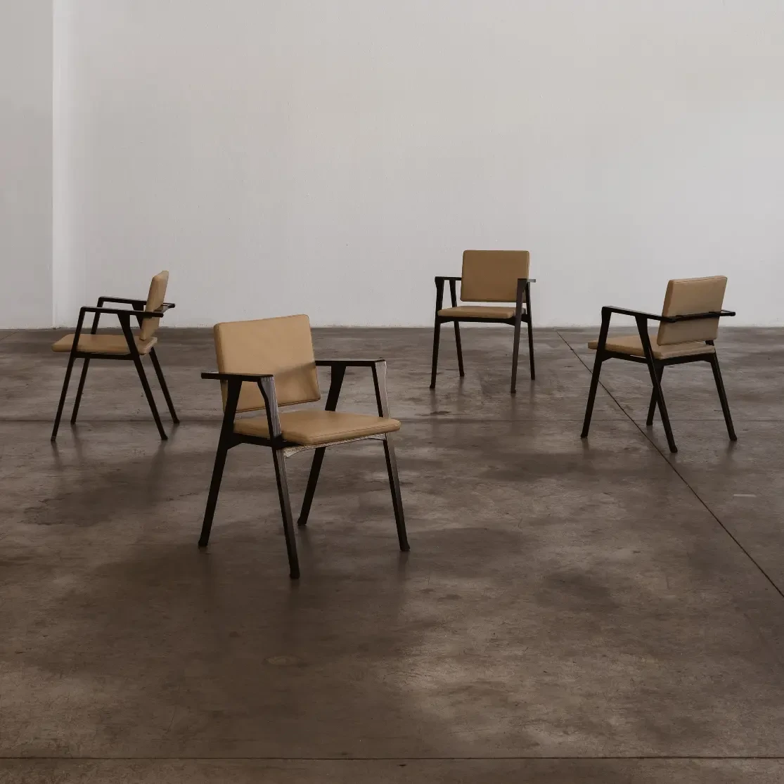 Franco Albini 832 “Luisa” Armchairs for Poggi, 1953, set of 4, 1953