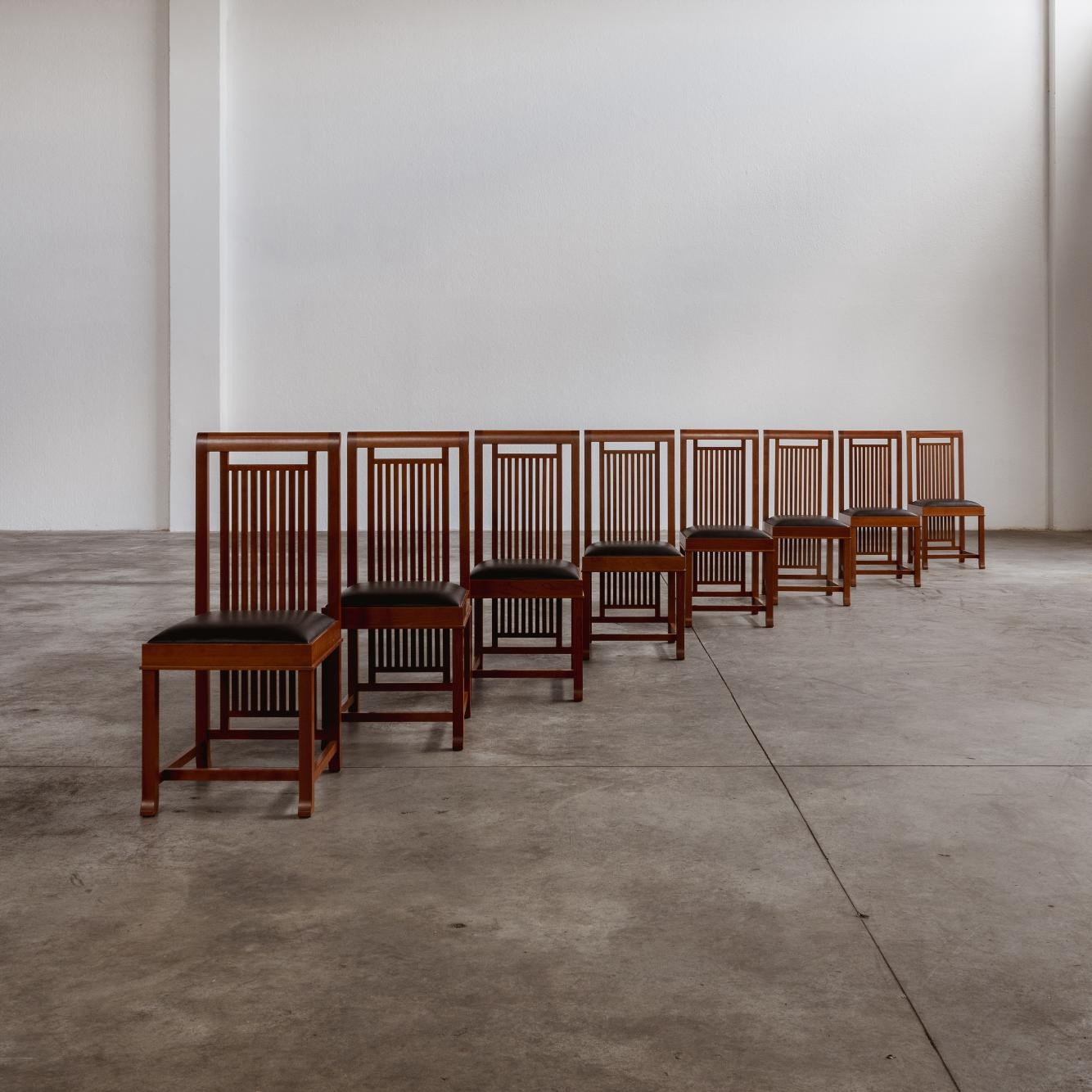 Frank Lloyd Wright “Coonley 2” Dining Chairs for Cassina, 1907, Set of 8, 1900s