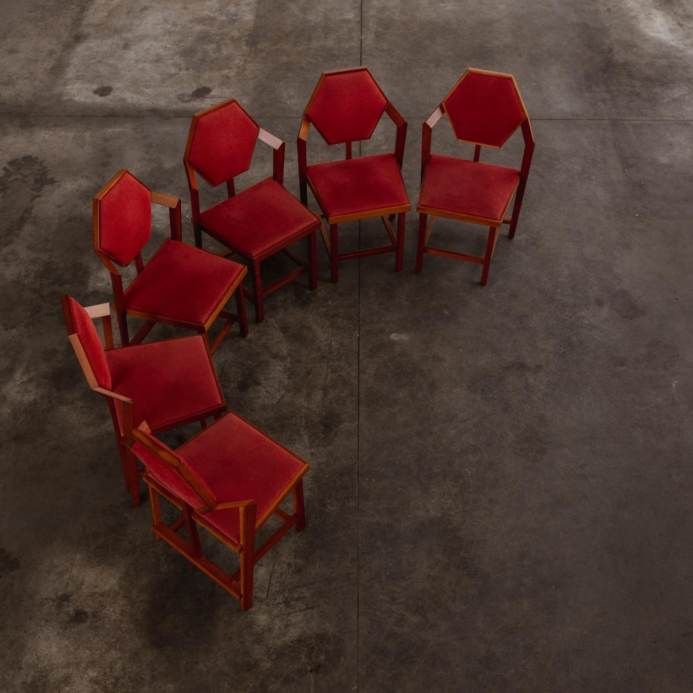 Frank Lloyd Wright "Midway 1" Dining Chairs for Cassina, 1914, Set of 6, 1910s