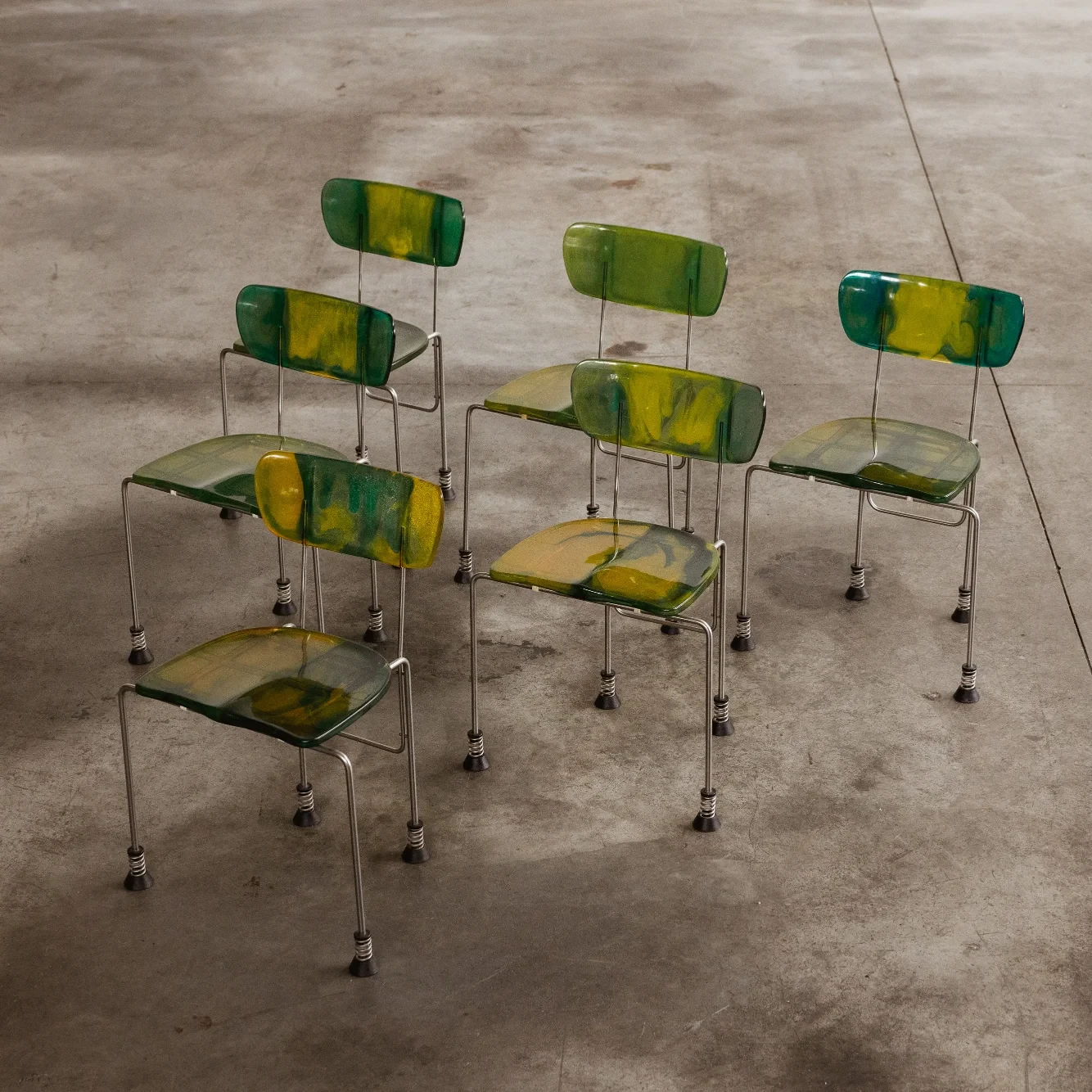 Gaetano Pesce “543 Broadway” Chairs for Bernini, 1993, Set of 6, 1993