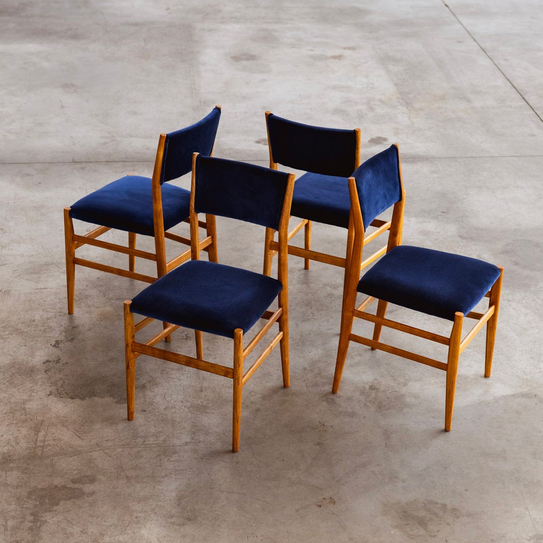 Gio Ponti 646 "Leggera" Dining Chairs for Cassina, 1952, Set of 8, 1952