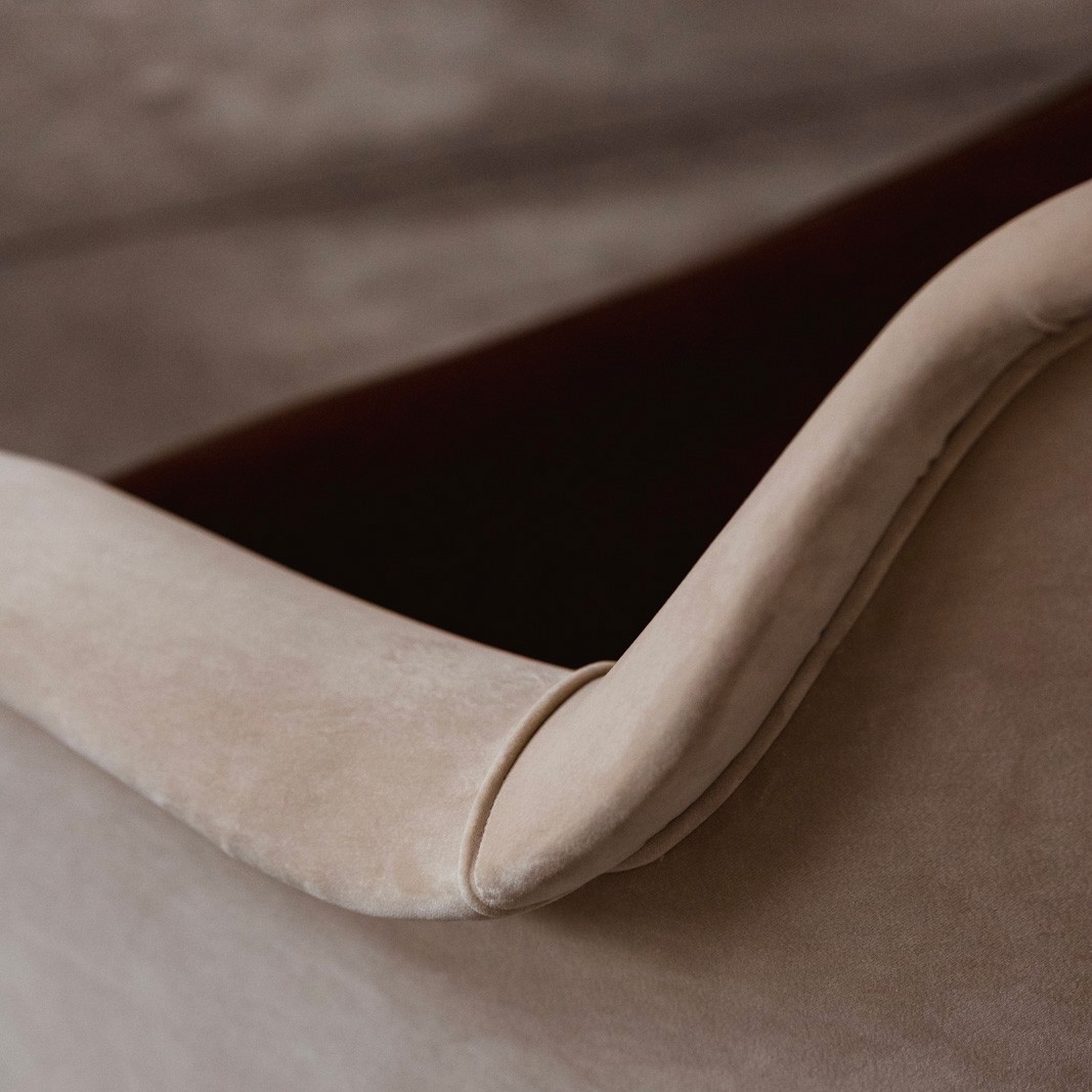 Gio Ponti Curved Sofa for Casa e Giardino, Velvet, 1956, 1956