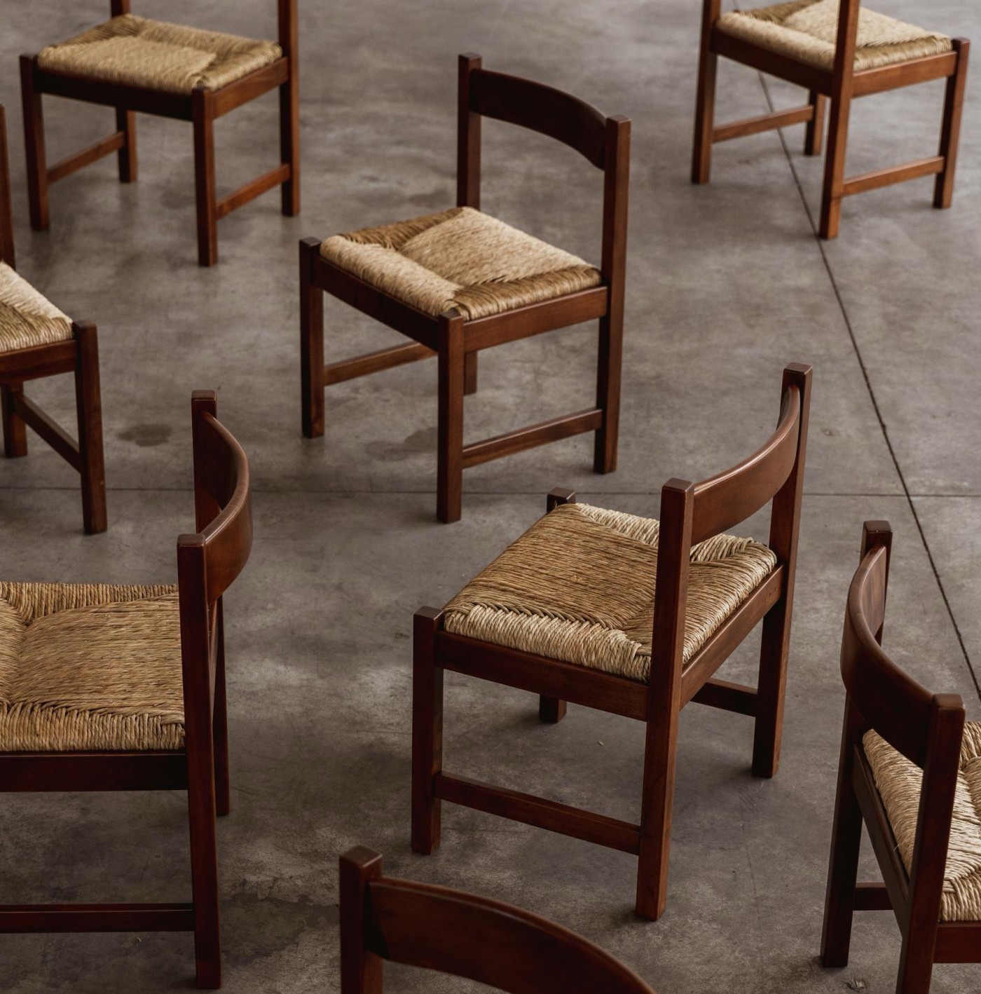 Giovanni Michelucci “Torbecchia” Dining Chairs for Poltronova, 1964, Set of 10, 1964