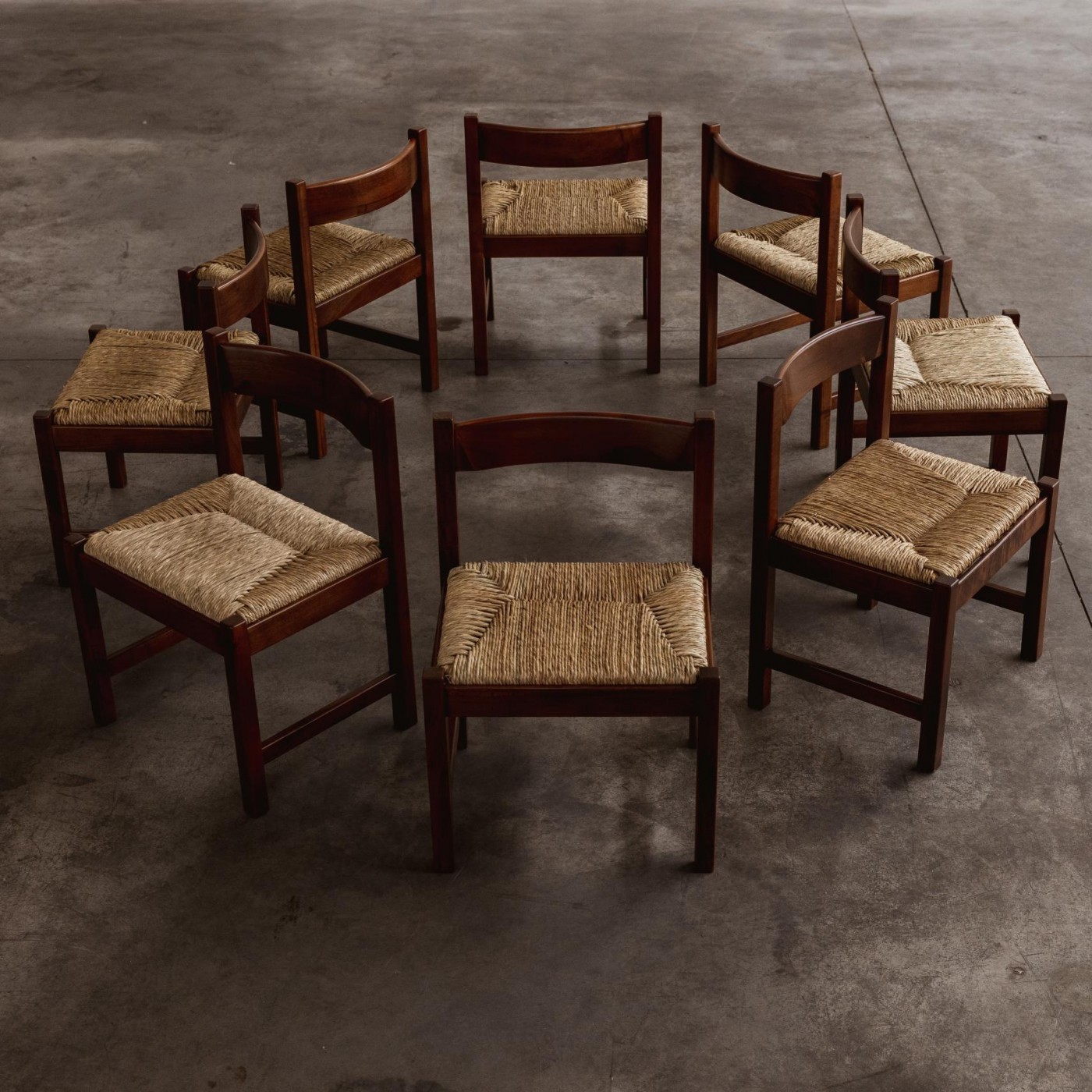 Giovanni Michelucci “Torbecchia” Dining Chairs for Poltronova, 1964, Set of 10, 1964