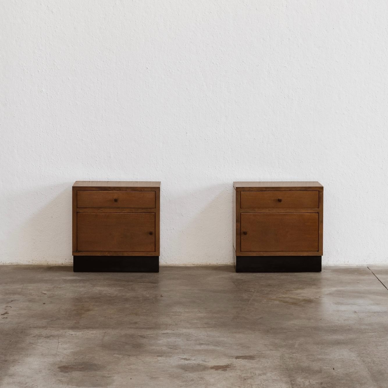 Giuseppe Pagano Pogatschnig Rationalist Nightstands, 1938, set of 2, 1938