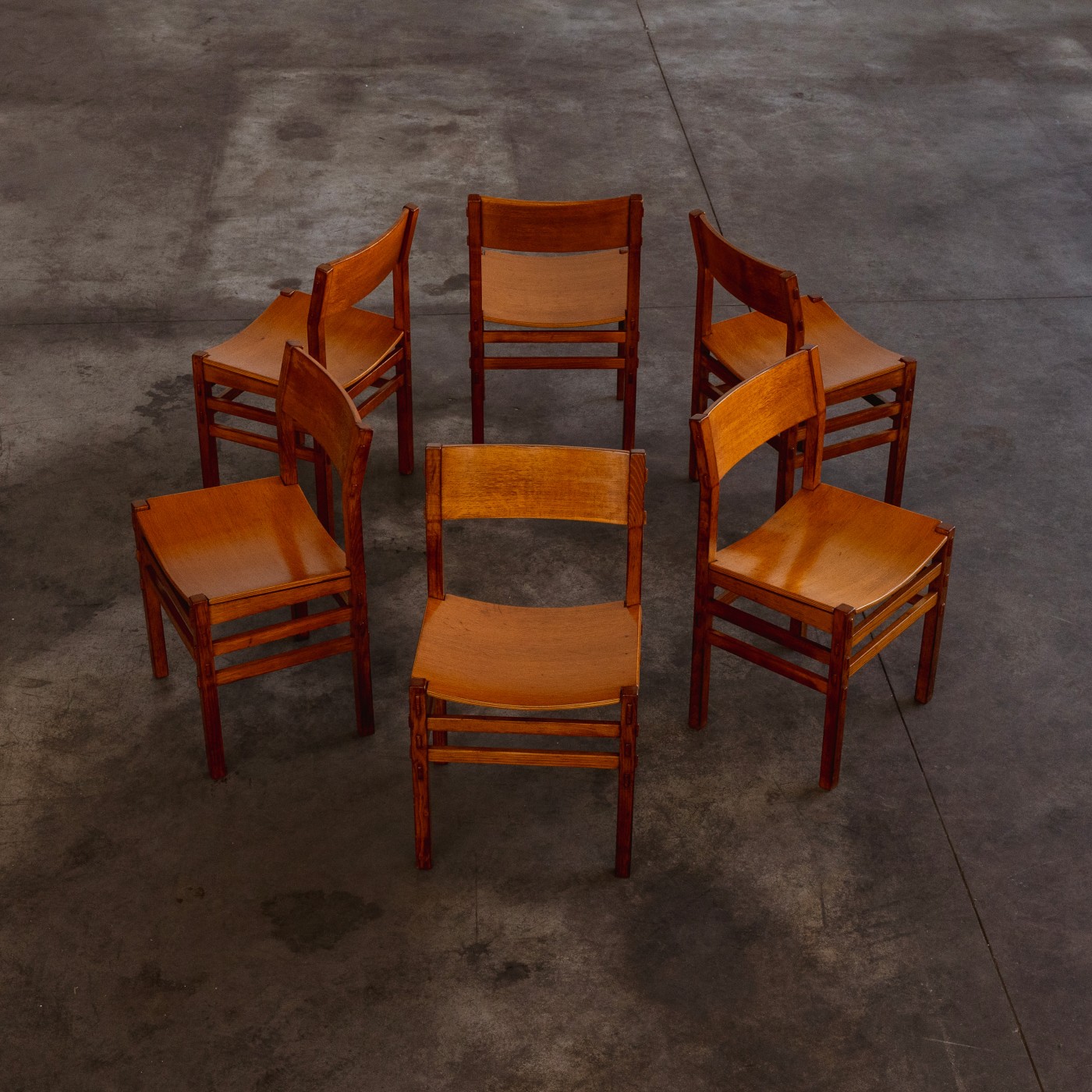 Giuseppe Rivadossi Dining Chairs for Officina Rivadossi, 1980, Set of 6, 1980