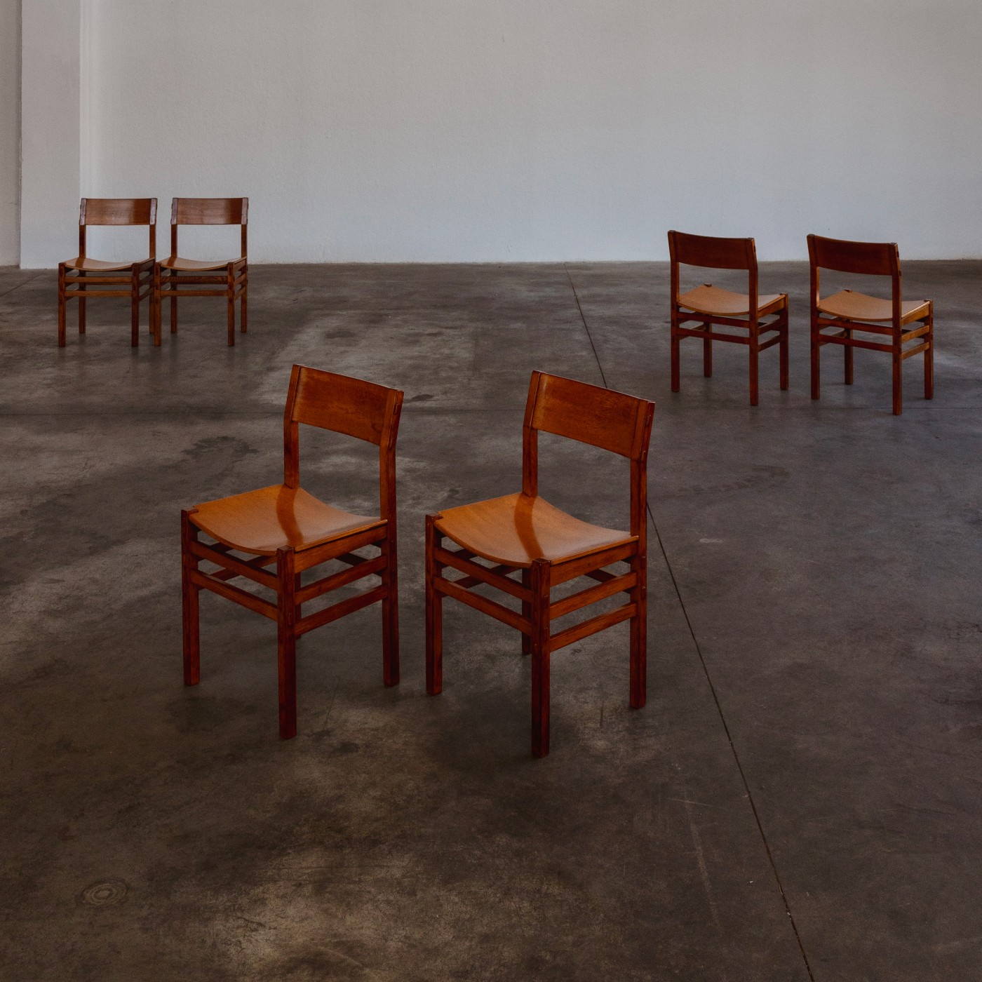 Giuseppe Rivadossi Dining Chairs for Officina Rivadossi, 1980, Set of 6, 1980