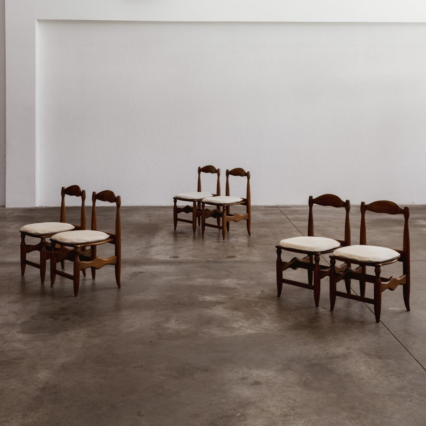 Guillerme et Chambron “Charlotte” Dining Chairs for Votre Maison, 1966, Set of 6, 1960s