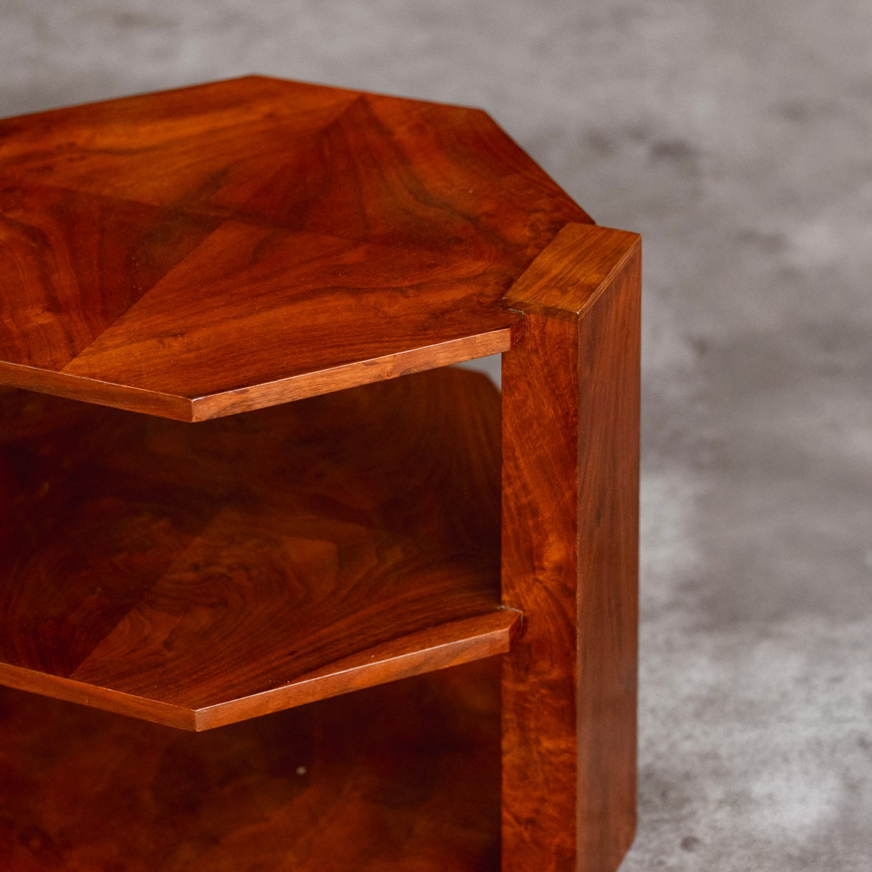 Jacques Adnet Octagonal Three-Tier Side Table, 1954, 1954