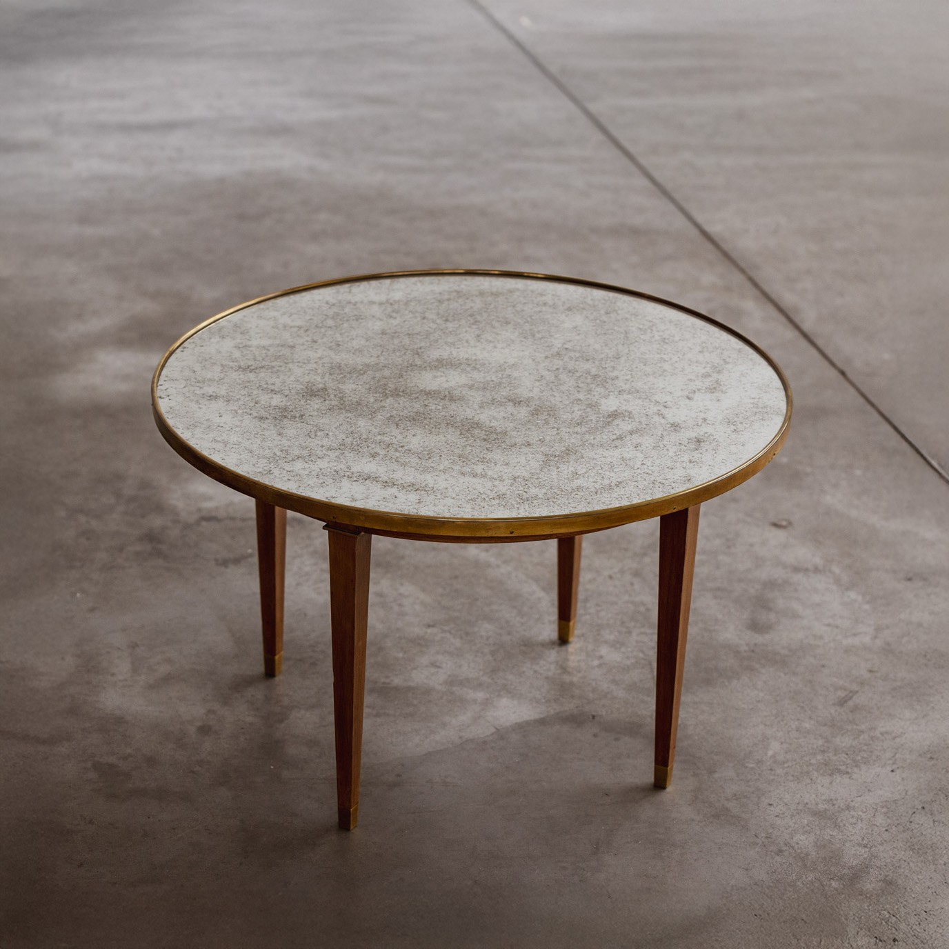 Jules Leleu Round Coffee Table, France, 1955, 1955