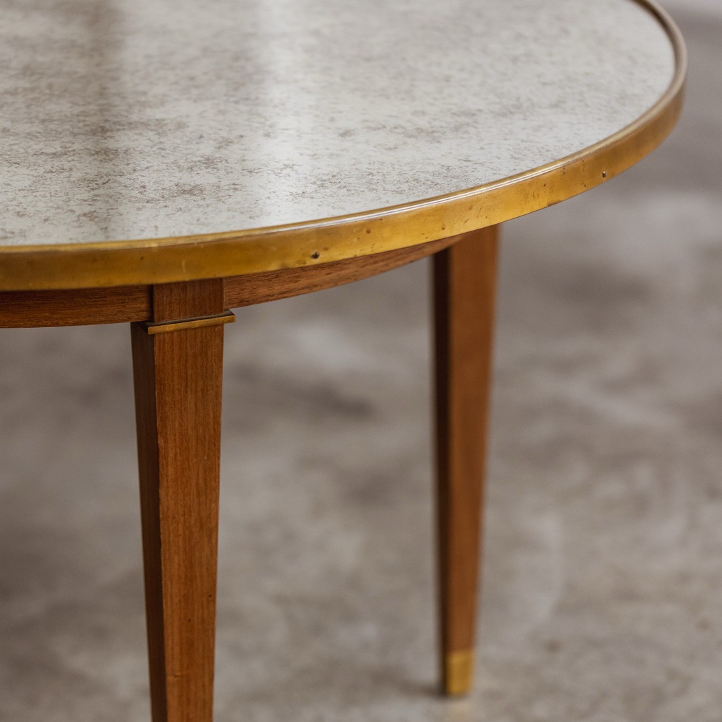 Jules Leleu Round Coffee Table, France, 1955, 1955