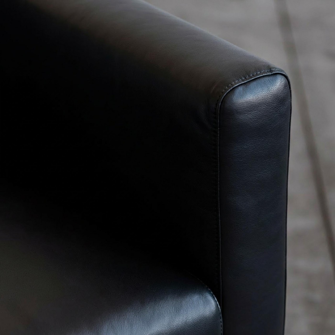 Kazuhide Takahama Three-seater Sofa for Simon Gavina, Black Leather, 1965, 1965