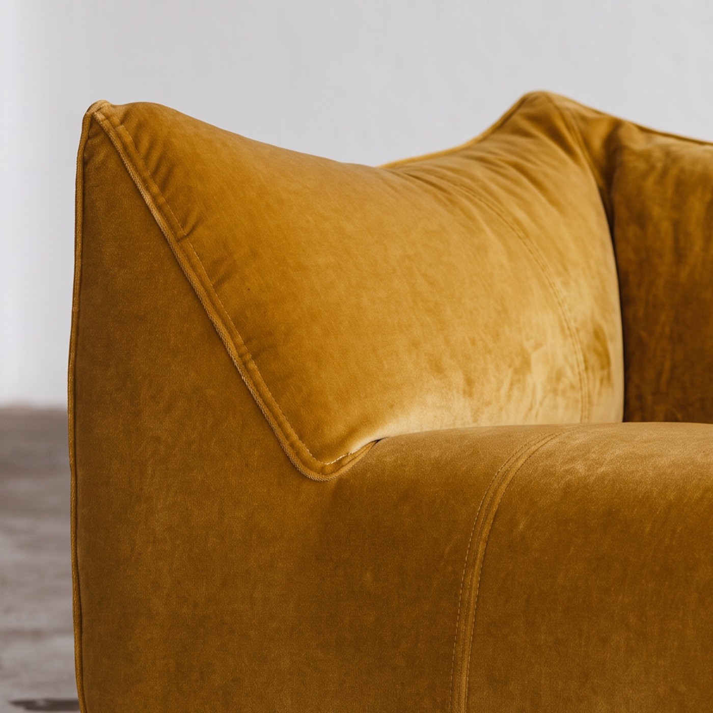 Mario Bellini "Le Bambole" Sofa for B&B Italia, Mustard Velvet, 1971, 1971