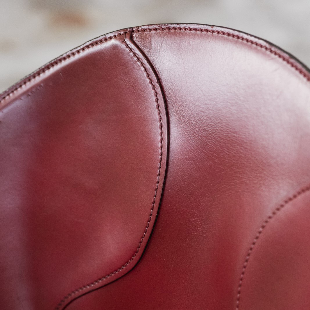 Mario Bellini “Lira & Liuto” Chairs for Cassina, Bordeaux Leather, 1989, Set of 6, 1989