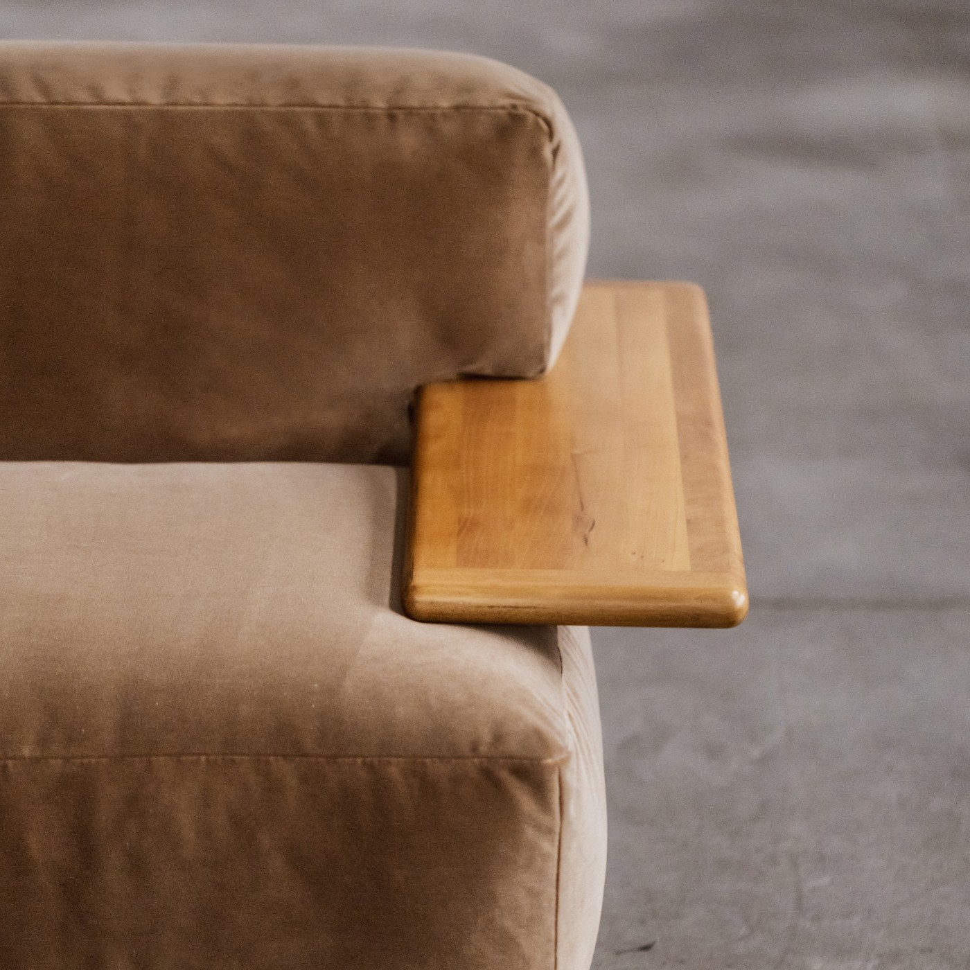 Mario Bellini "Pianura" Armchairs for Cassina, Argilla Velvet, 1971, set of 2, 1970s