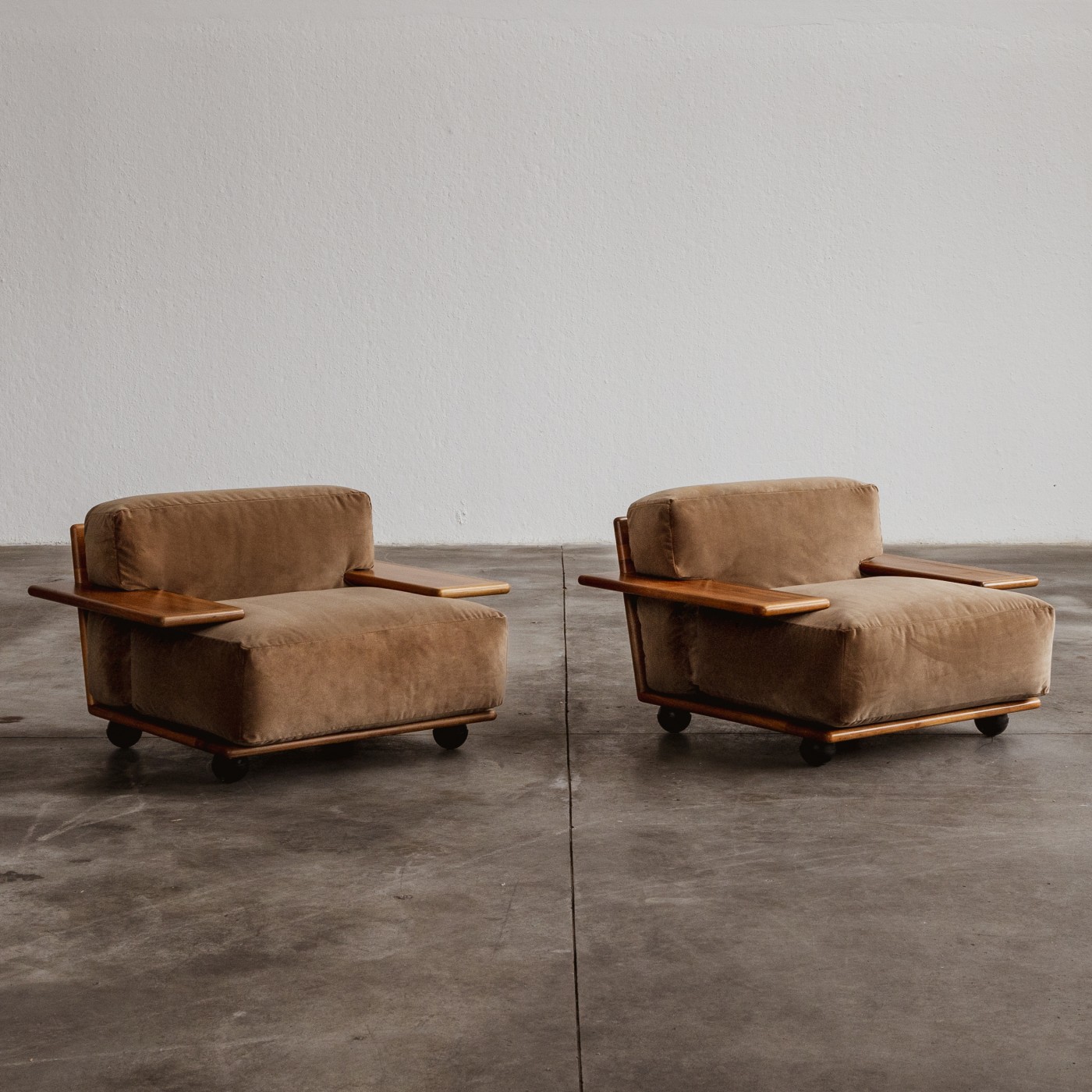 Mario Bellini "Pianura" Armchairs for Cassina, 1971, set of 2, 1970s