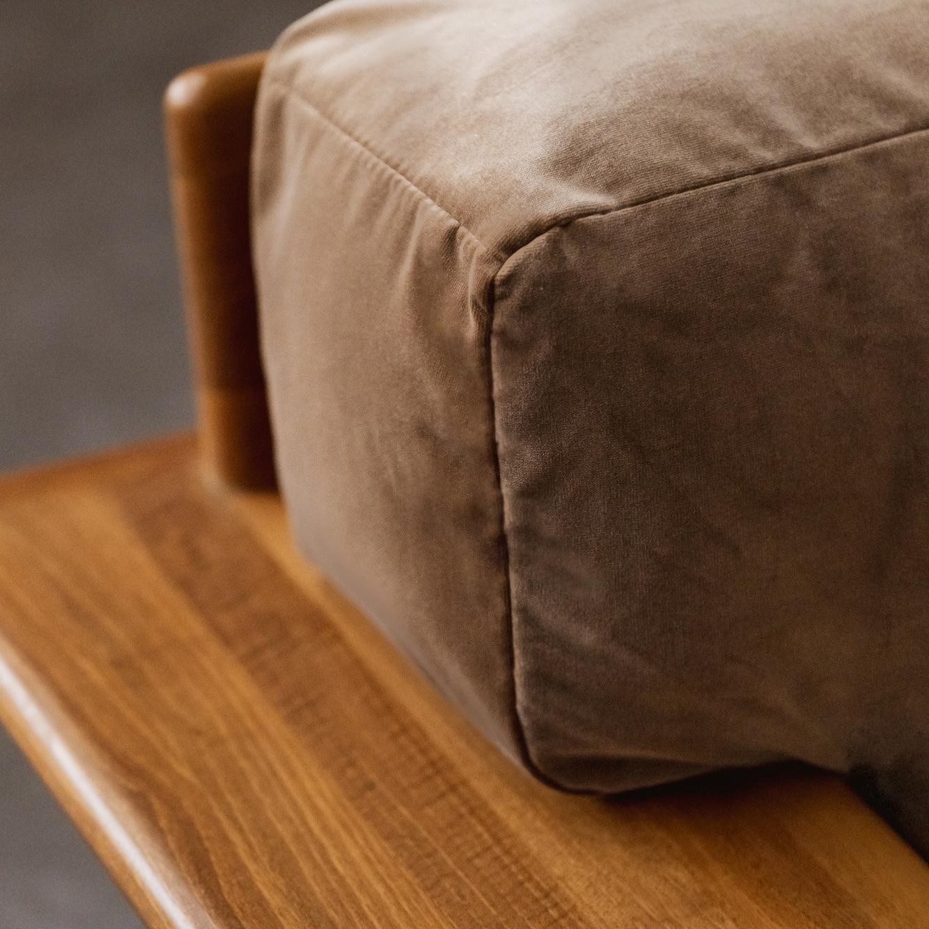 Mario Bellini "Pianura" Modular Sofa for Cassina, Argilla Velvet, 1971, 1971