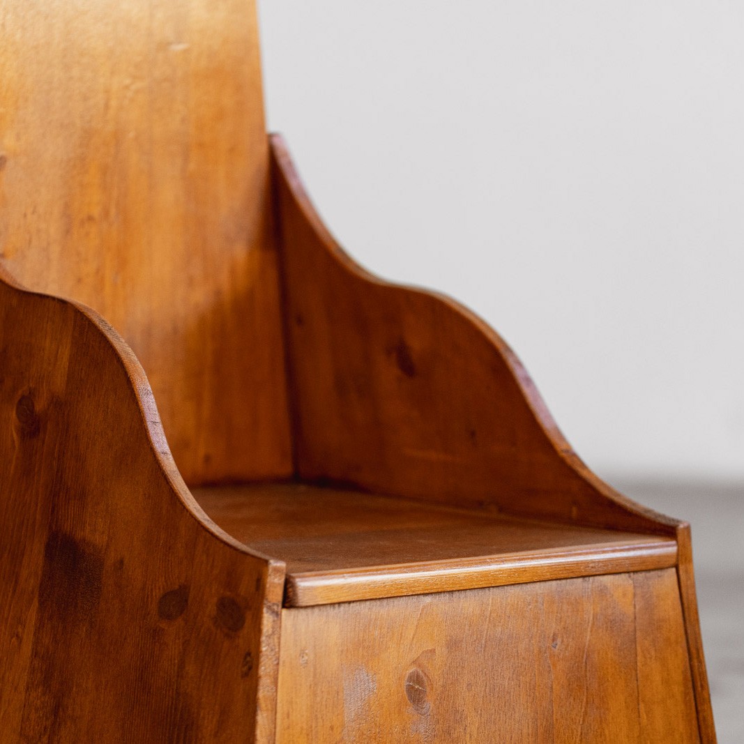 Mario Ceroli “Fratina” Sculptural Chairs for Poltronova, 1972, Set of 2, 1972