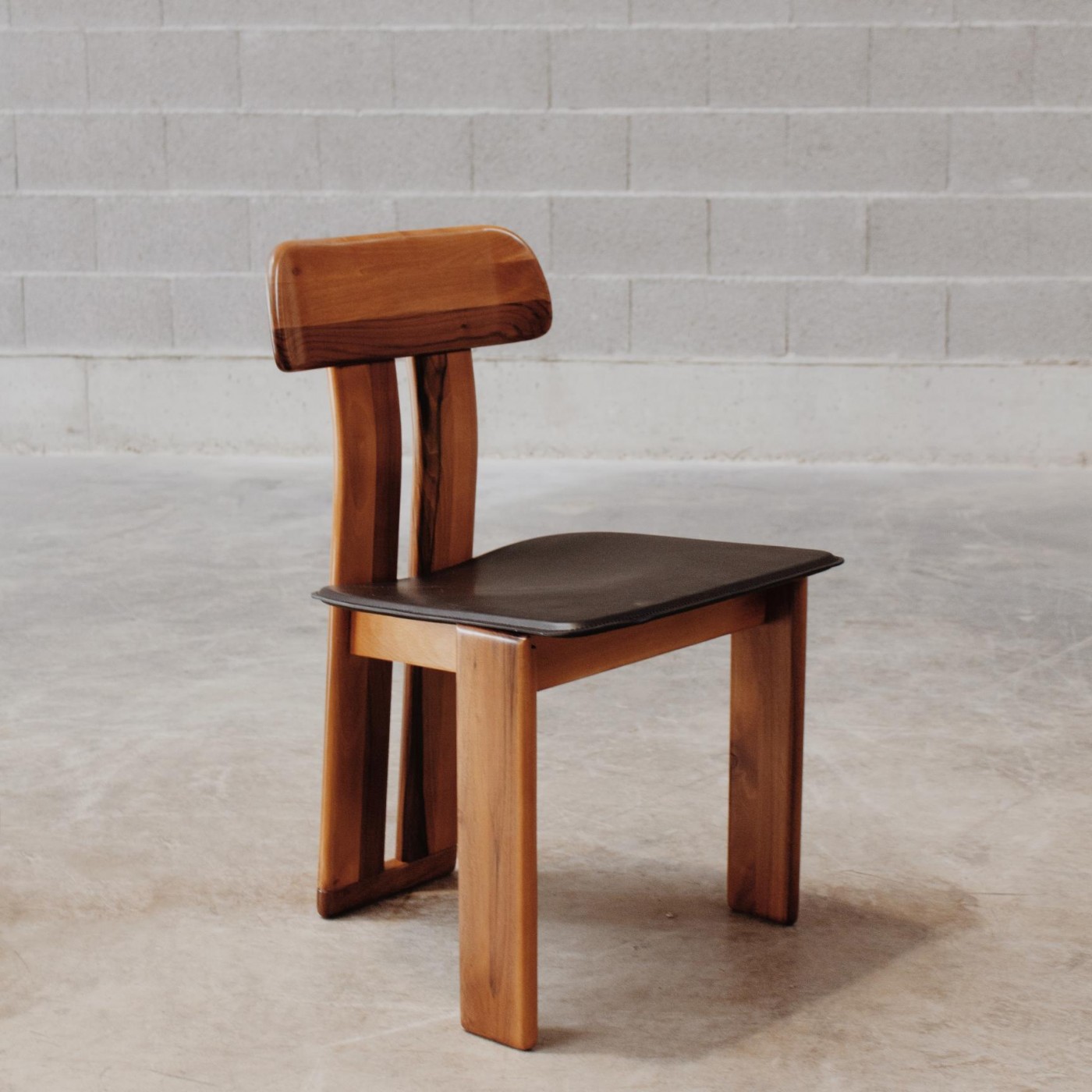 Mario Marenco "Sapporo" Dining Chairs for Mobil Girgi, Black Leather 1970, Set of 6, 1970