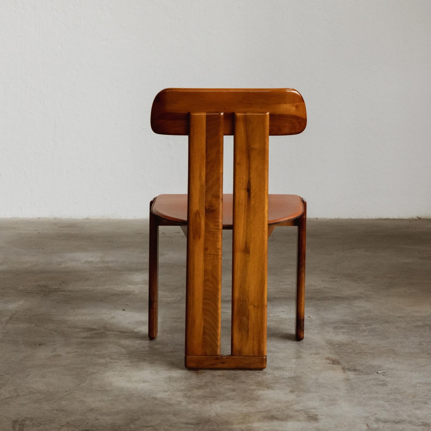 Mario Marenco "Sapporo" Dining Chairs for Mobil Girgi, Reddish Brown Leather, 1970, Set of 8, 1970